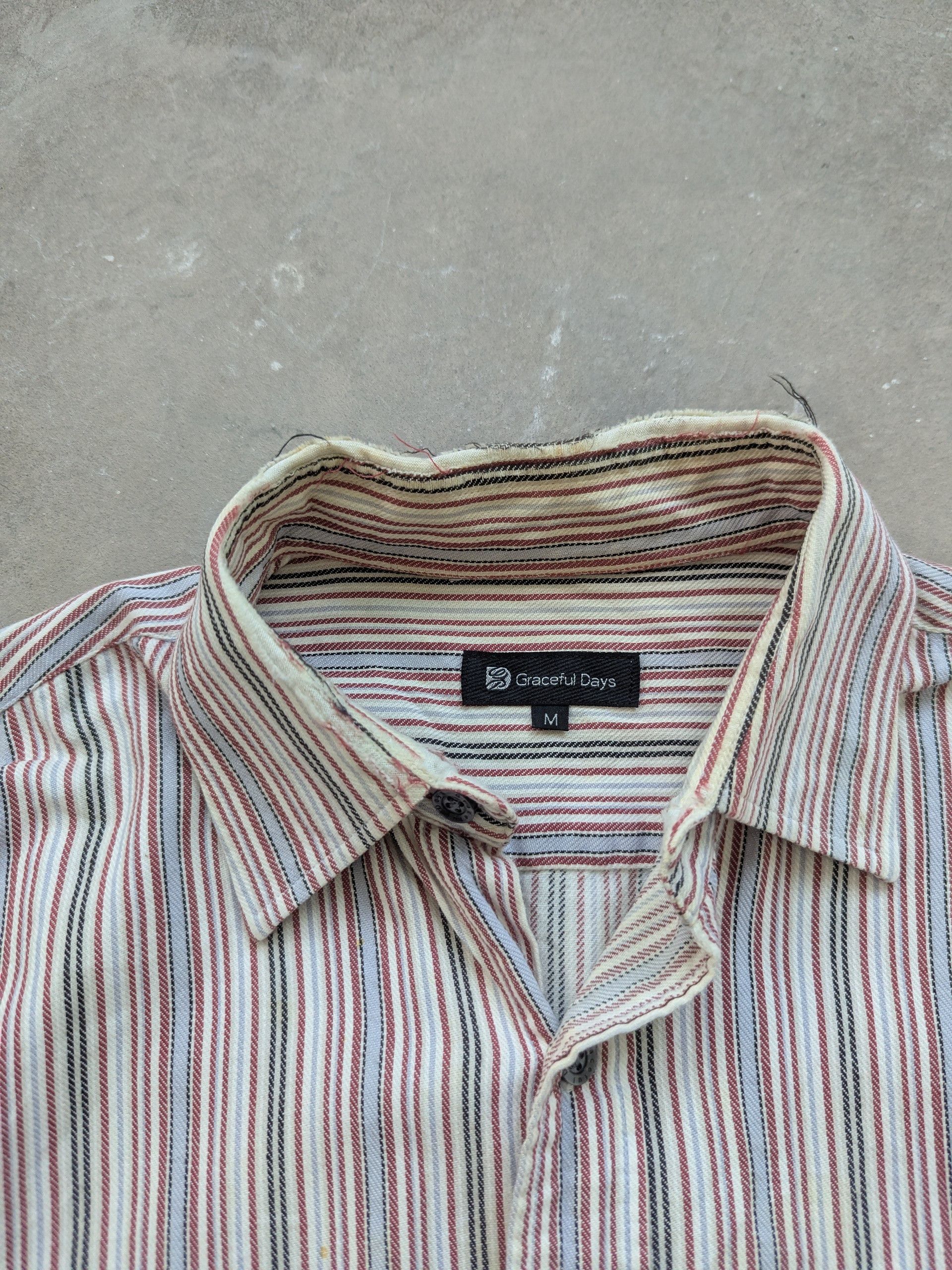 Japanese Brand × Vintage Vintage Graceful Days Shirt Button Up Striped Size US M / EU 48-50 / 2 - 9 Thumbnail