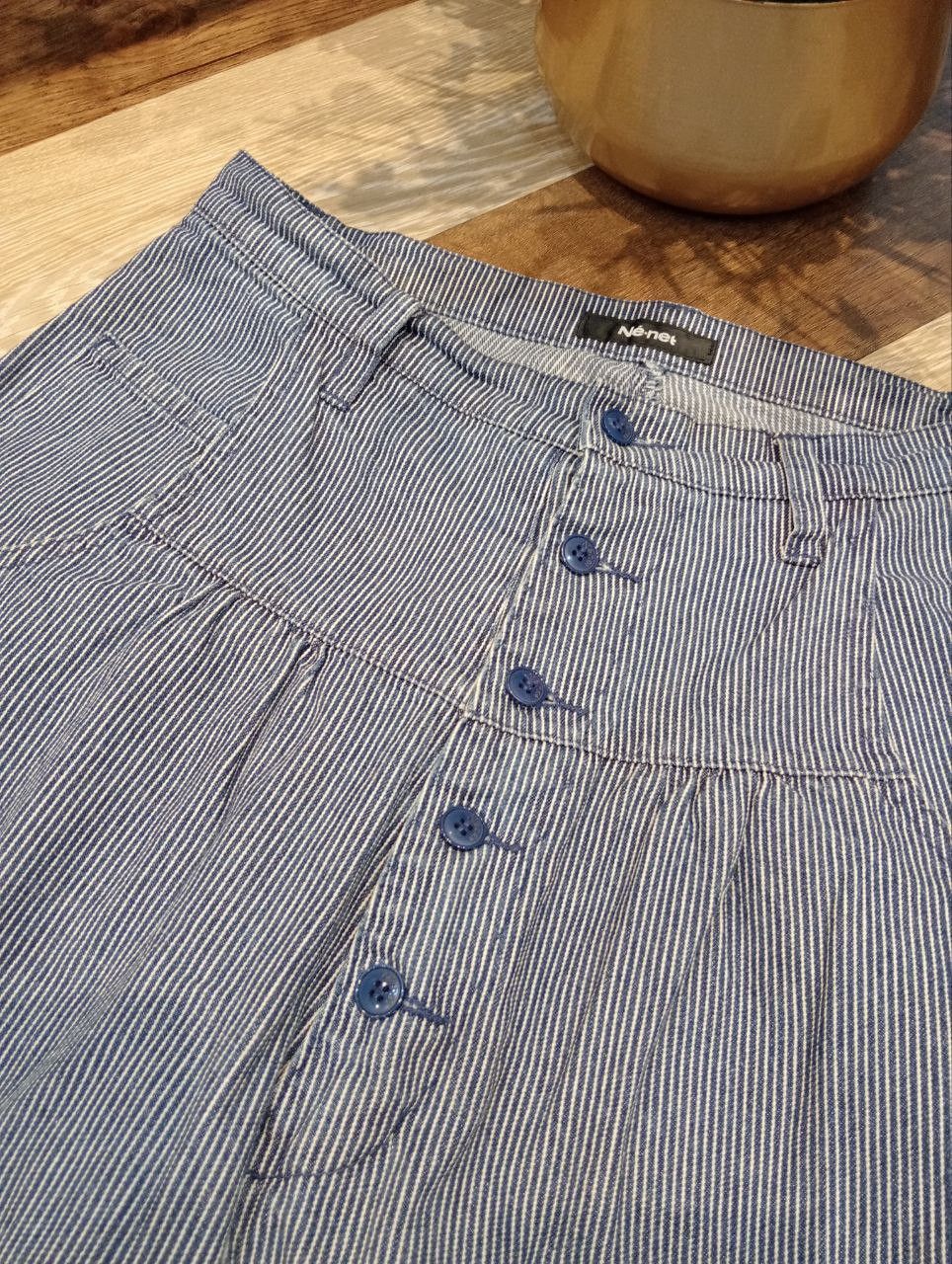 Issey Miyake NE-NET ISSEY MIYAKE HICKORY DENIM BALLOON PANTS - SIZE 2 Size US 30 / EU 46 - 6 Thumbnail