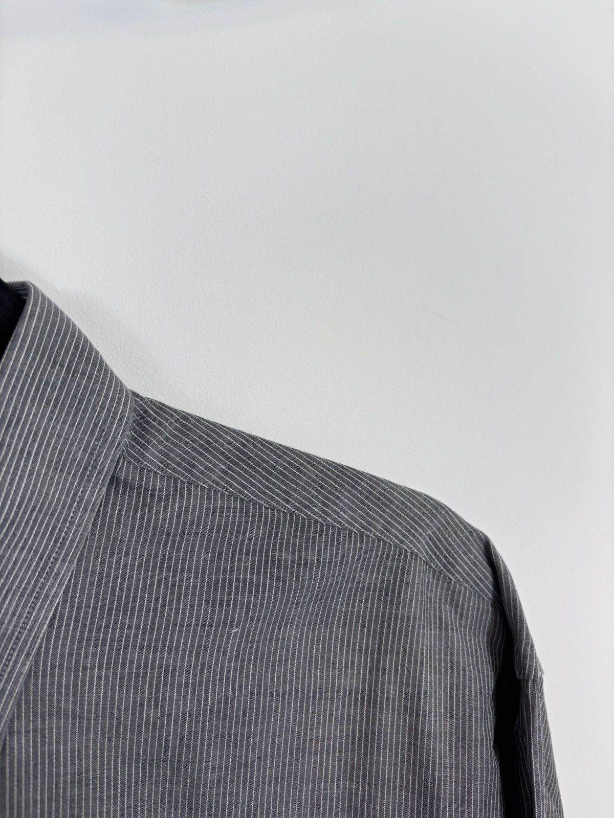 Christian Dior Monsieur Vintage Christian Dior Men’s Grey Striped Button Up Shirt Size US L / EU 52-54 / 3 - 8 Thumbnail