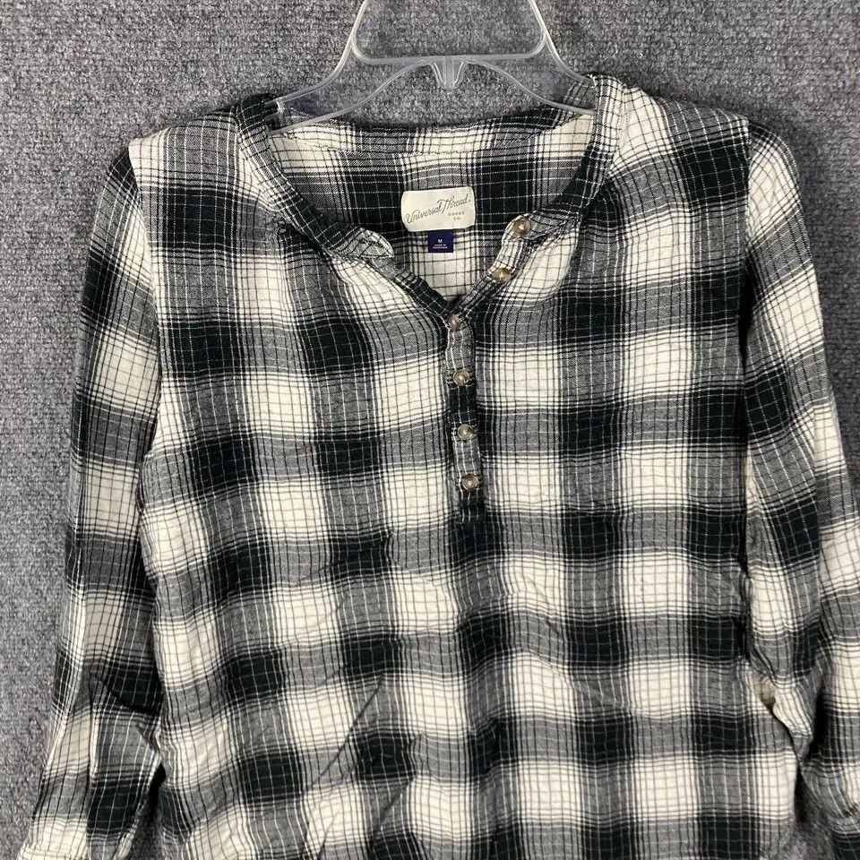Other Universal Thread Blouse Women's Medium Flannel Plaid M Size M / US 6-8 / IT 42-44 - 2 Thumbnail