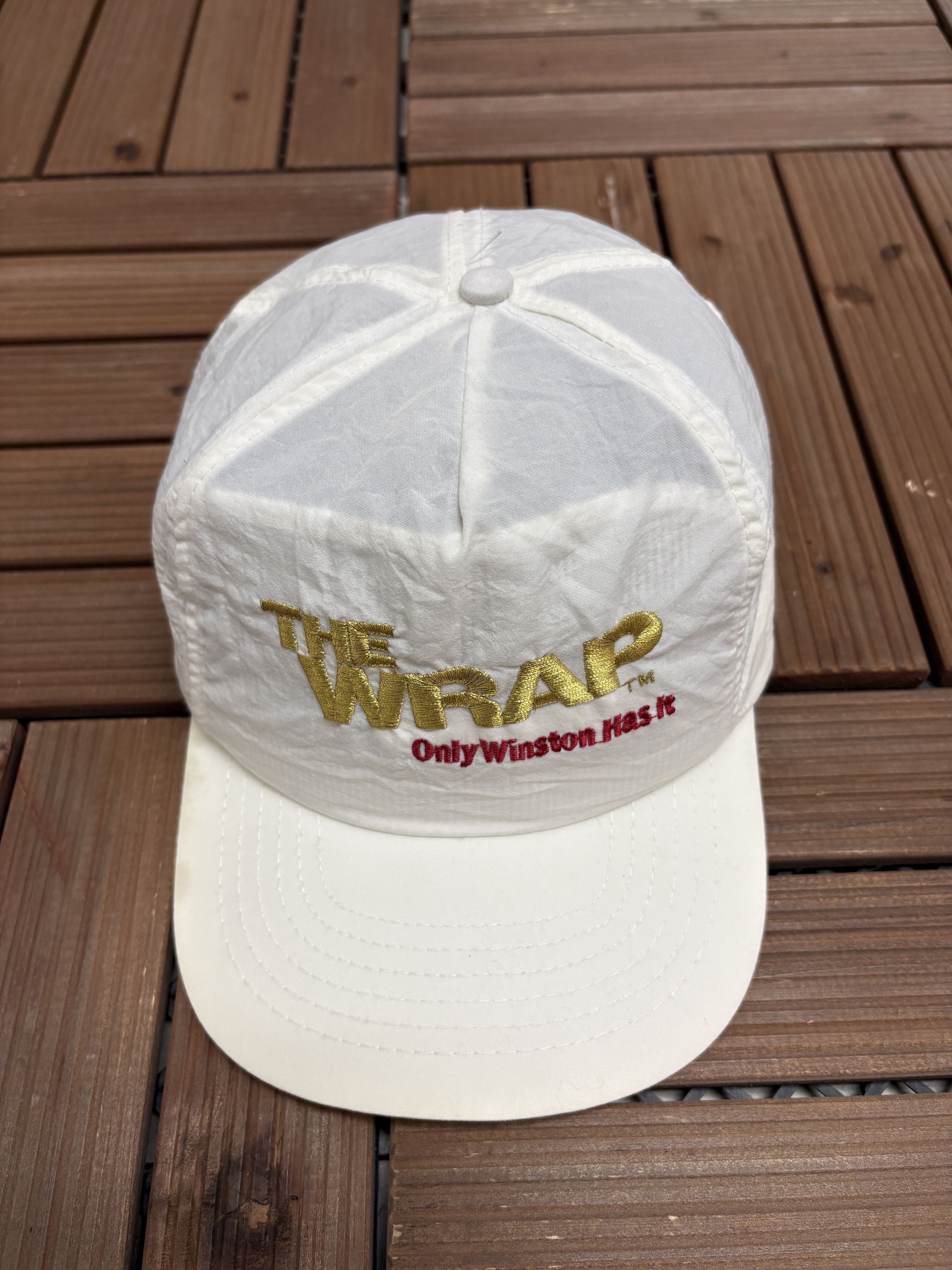 Vintage The Wrap Only Winston Has It Vintage White Snap Back Hat Cap Size ONE SIZE - 2 Thumbnail