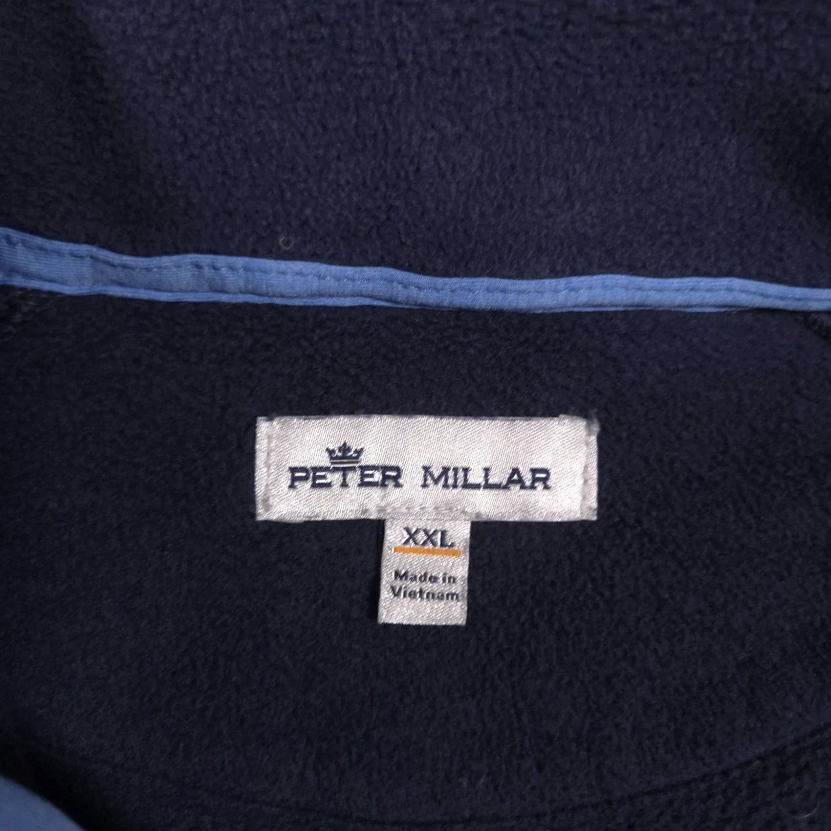 Peter Millar Peter Millar Pullover Mens 2XL Blue Fleece 1/4 Zip Mock Neck Golf Invitational Size US XXL / EU 58 / 5 - 6 Thumbnail