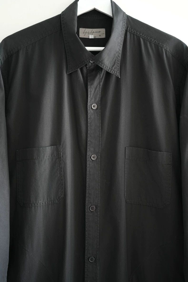 Yohji Yamamoto Yohji Yamamoto 19ss Back Button Black Shirt 2501-Nextarrow Size US L / EU 52-54 / 3 - 3 Thumbnail