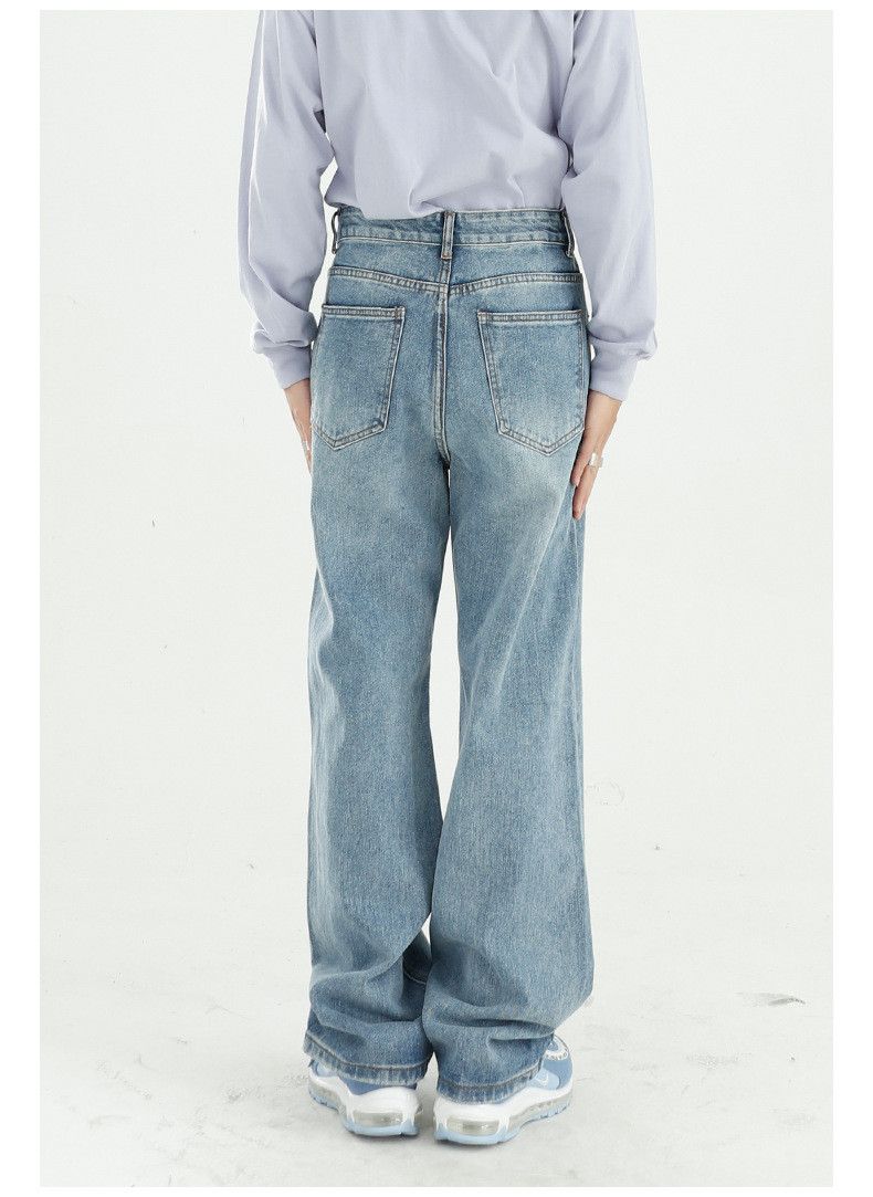 Japanese Brand × Jean Men's loose washed straight ripped jeans Size US 32 / EU 48 - 3 Thumbnail