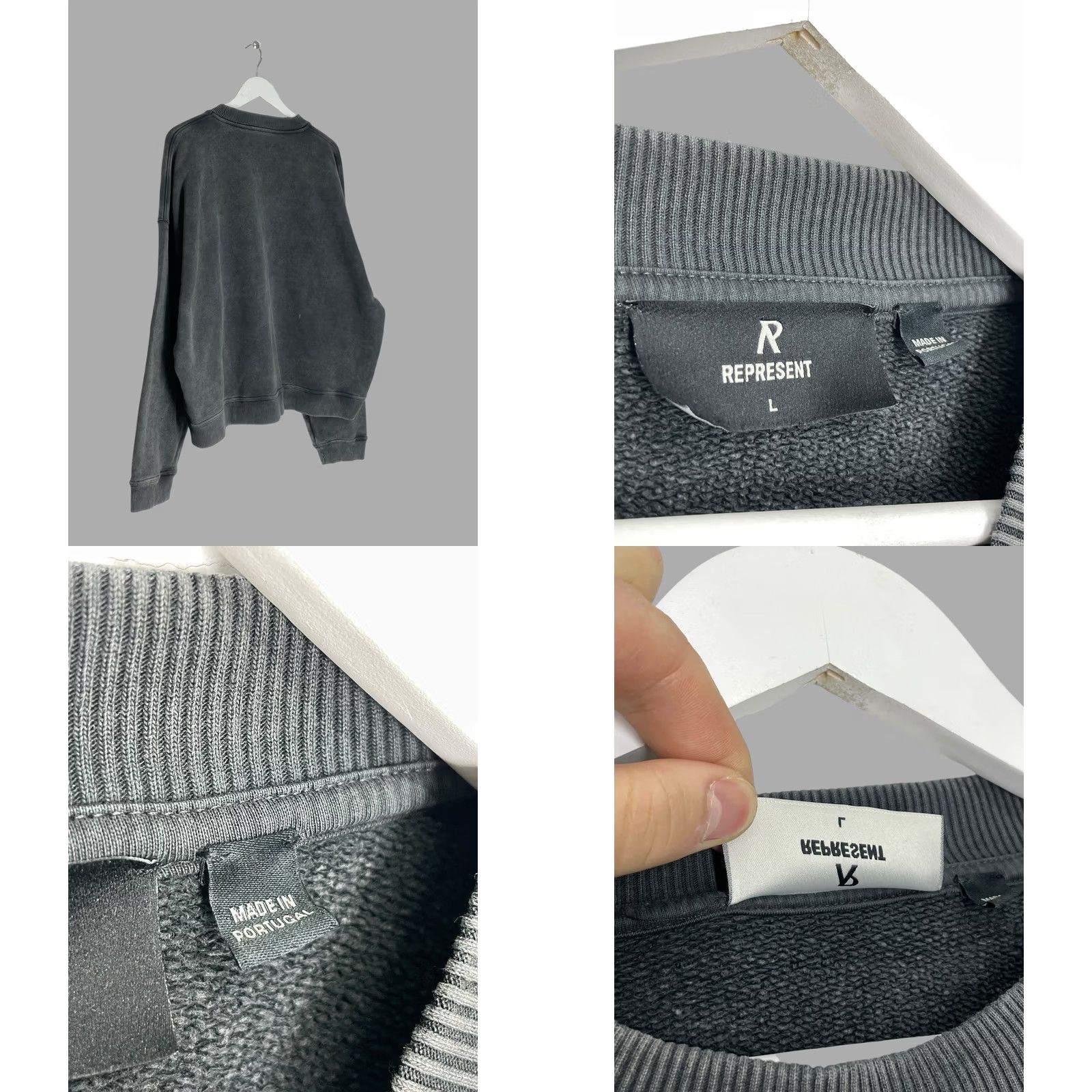 Vintage Represent Sweatshirt Black Oversized Crew Neck L Men Size US L / EU 52-54 / 3 - 8 Thumbnail