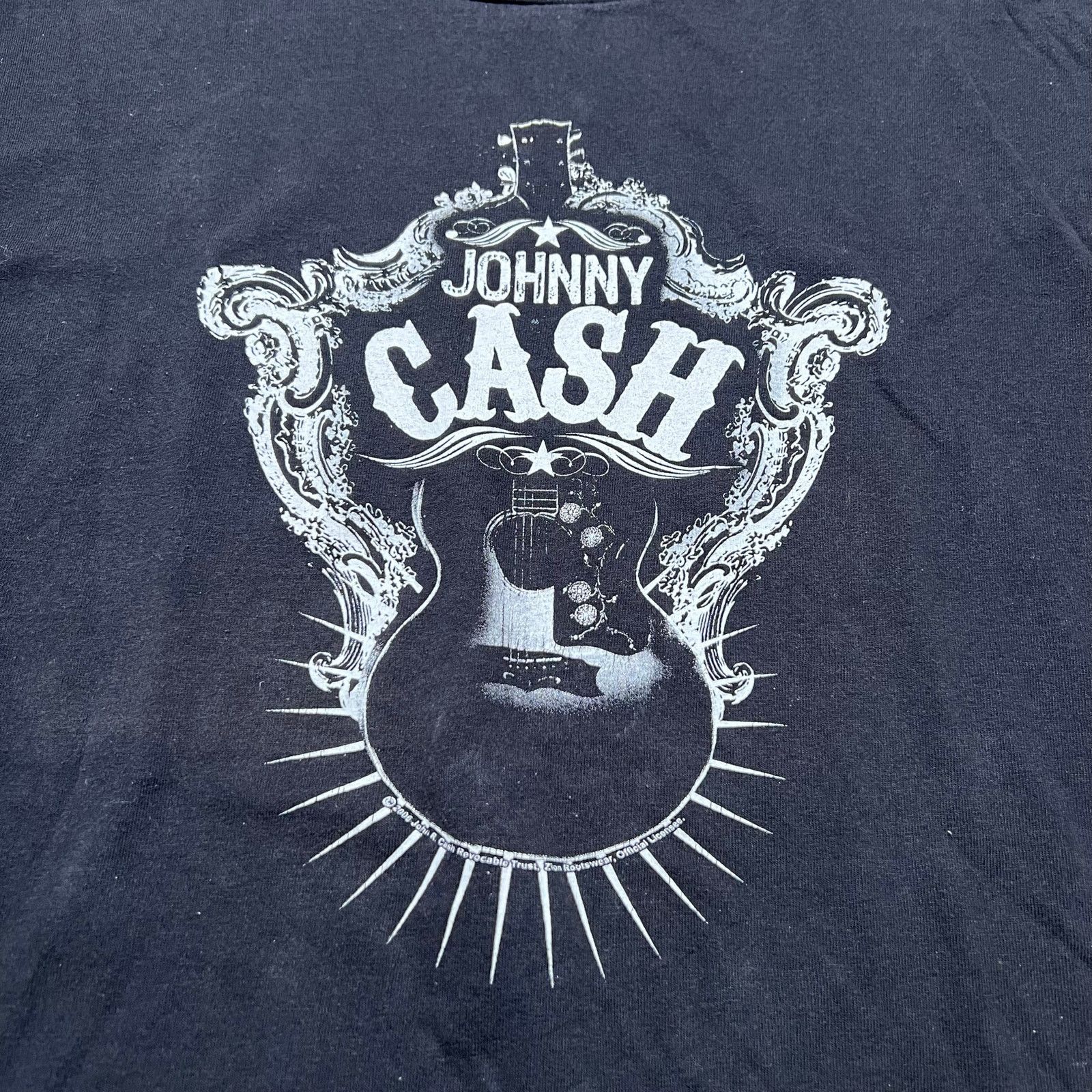 Vintage Vintage Johnny Cash T-Shirt: 2006 Zion Sz XXL Y2K Distress Size US XXL / EU 58 / 5 - 2 Thumbnail