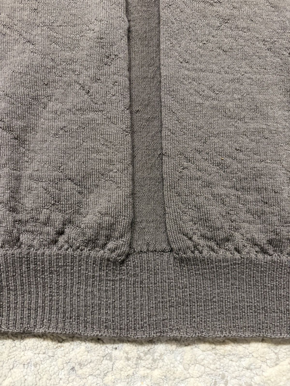 Rick Owens FW19 Larry Mainline Knit V-Neck Long Sleeve Size US S / EU 44-46 / 1 - 7 Thumbnail