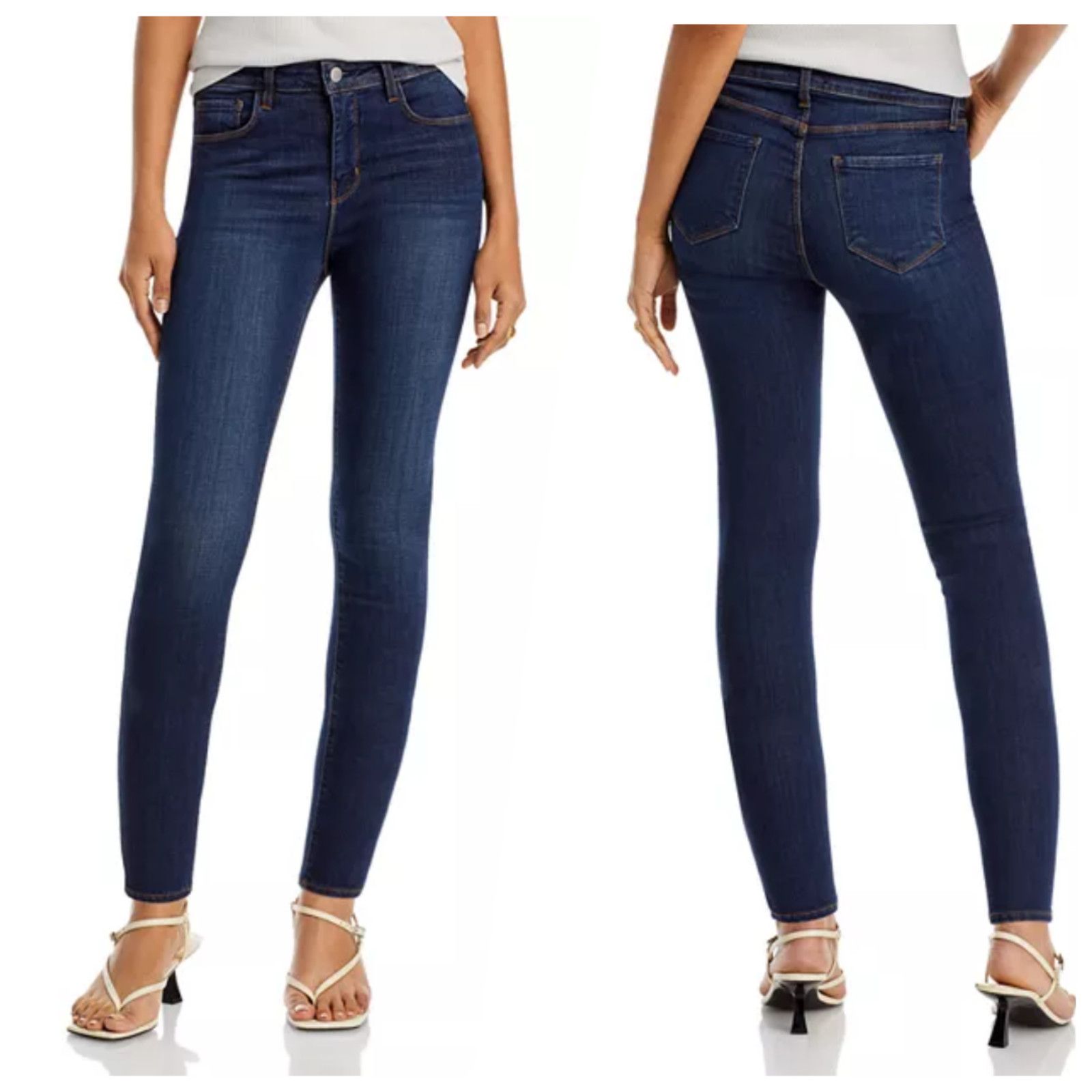 image of Lagence New L'agence Margot High Rise Skinny Jeans Sretch Denim 27 in Blue, Women's