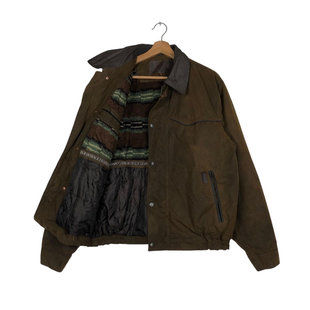 Vintage 🔥VINTAGE WAX JACKET HUNTING SURVIVAL MULTI POCKET UTBACK Size US M / EU 48-50 / 2 - 1 Thumbnail
