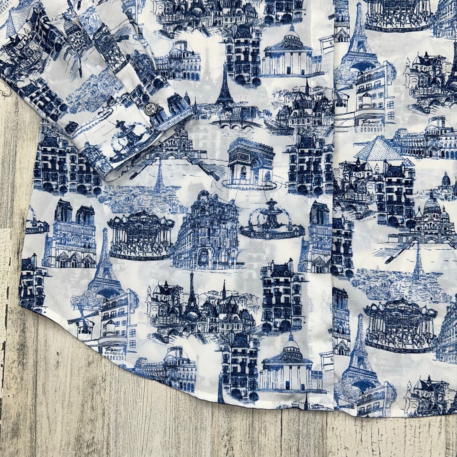 Karl Lagerfeld Karl Lagerfeld Paris Scenes Button Up Shirt Women's Large Size L / US 10 / IT 46 - 3 Thumbnail