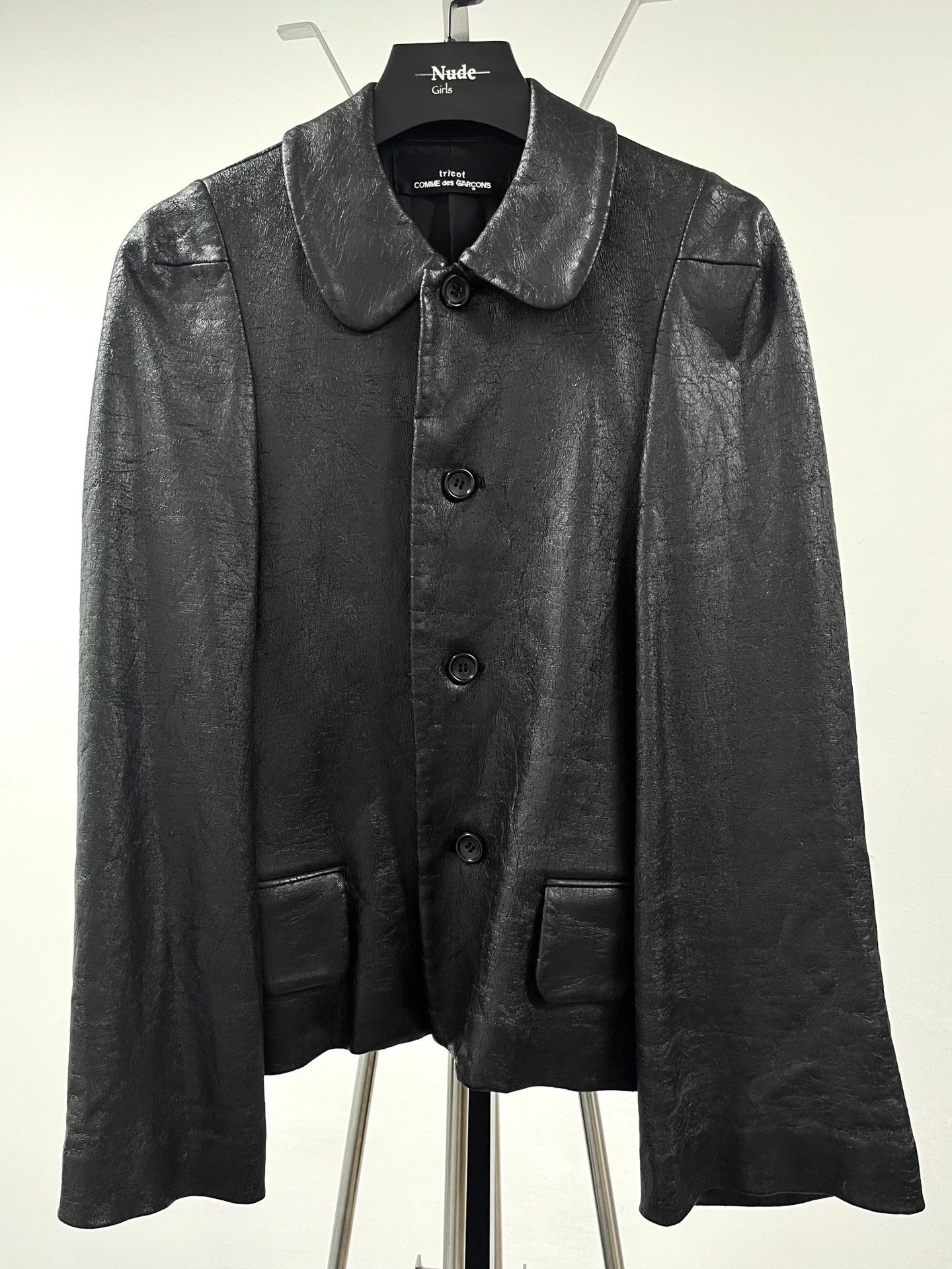 Comme des Garcons Comme des Garçons Tricot Faux Leather Coat Size US M / EU 48-50 / 2 - 1 Thumbnail