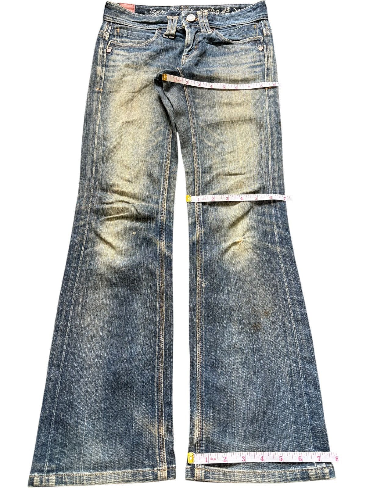 Hysteric Glamour Vintage Japanese Brand Mud Distress Low Rise Flare Jeans Size 28" / US 6 / IT 42 - 8 Thumbnail
