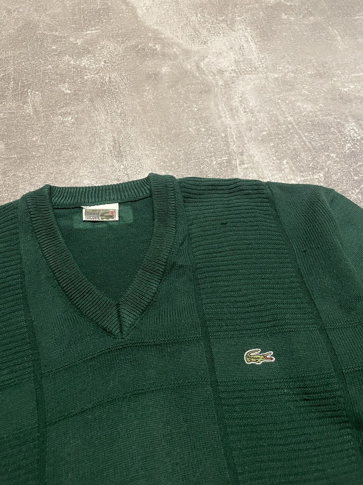 Lacoste Vintage Lacoste Cable Knit Striped Sweater Jumper Size US XXL / EU 58 / 5 - 6 Thumbnail