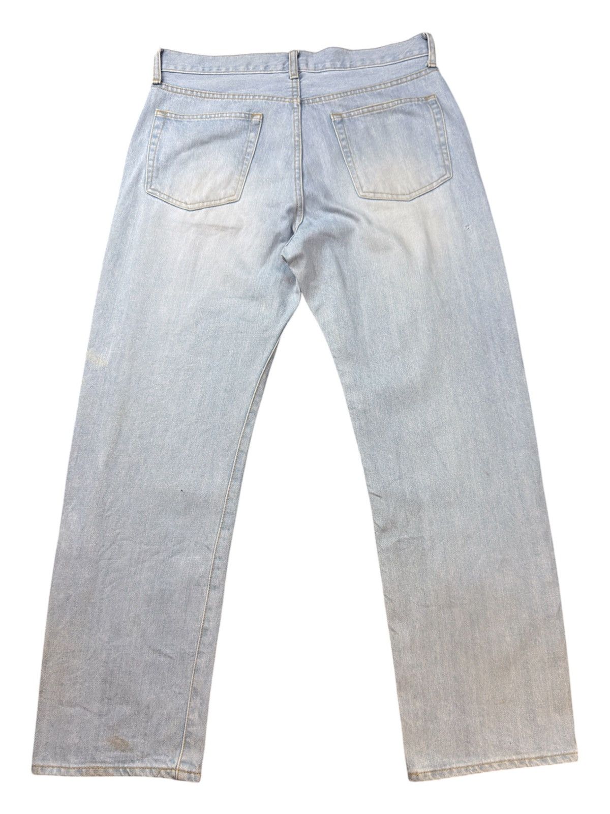 Undercover × Uniqlo Archives Japanese Light Faded Wash Denim Uniqlo Wideleg Size US 33 - 2 Thumbnail