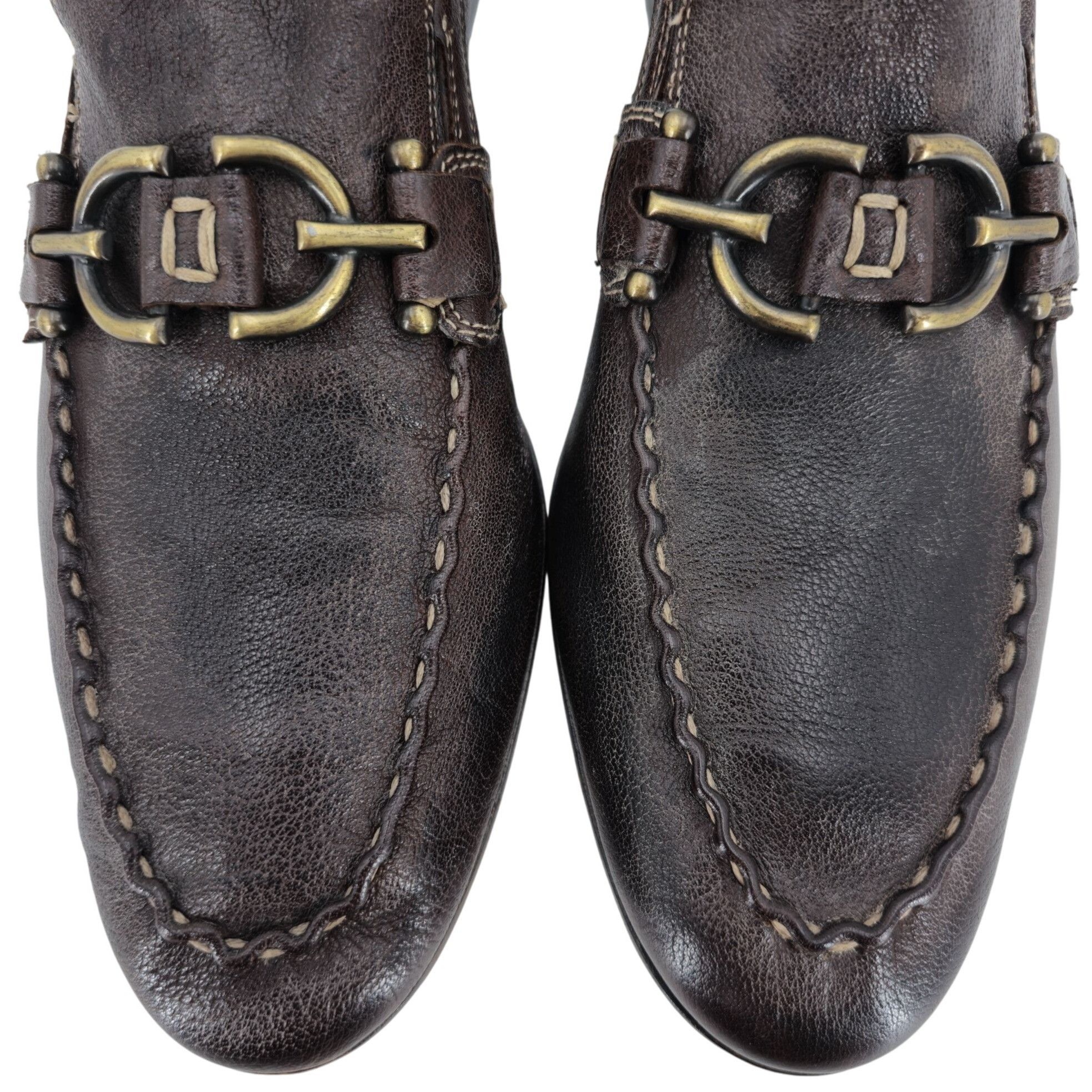 Donald Pliner Donald J. Pliner Signature Bit Loafers Mens 9.5 Brown Pebble Size US 9.5 / EU 42-43 - 1 Thumbnail