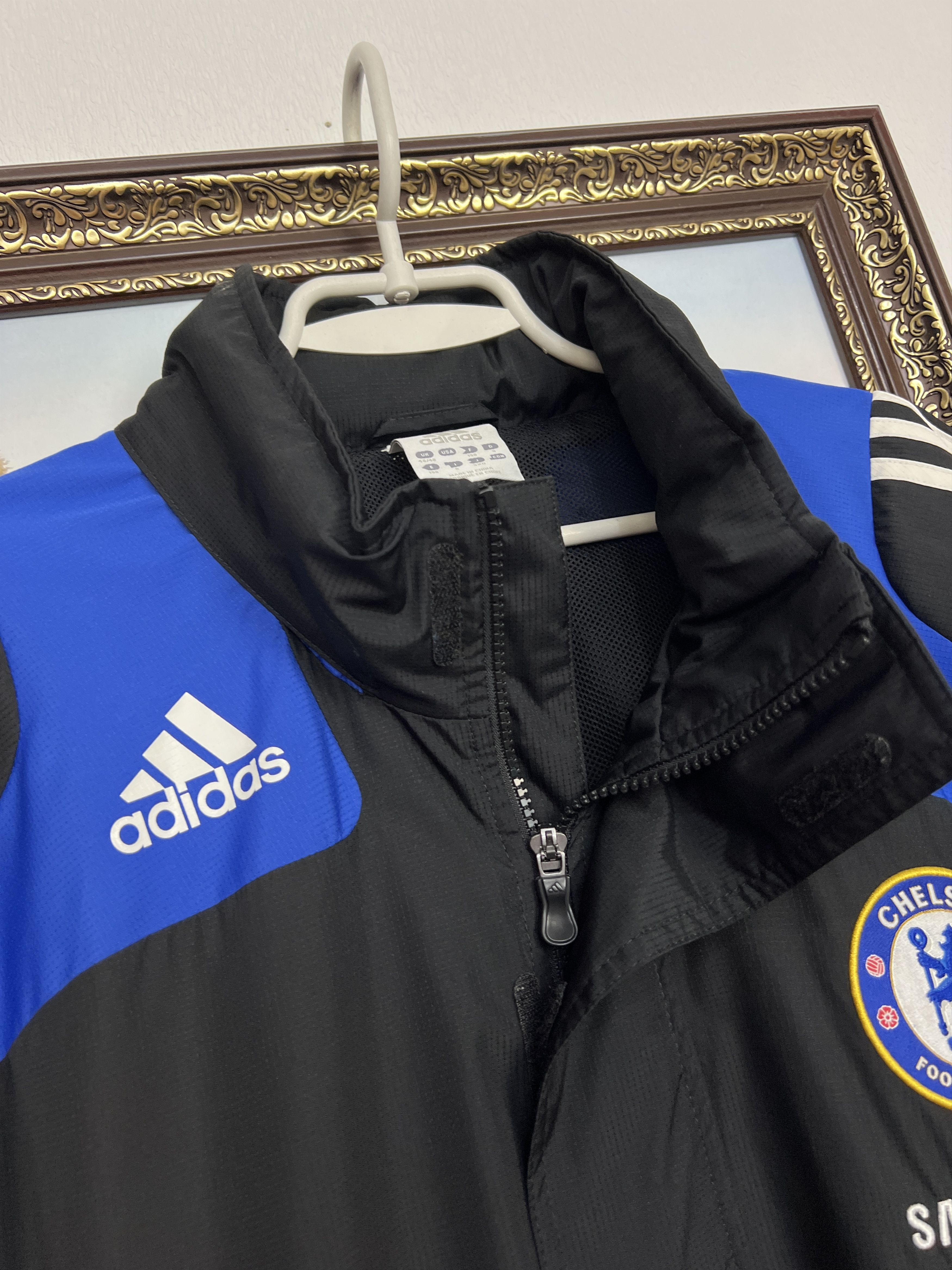 Adidas Vintage Chelsea Football Jacket Soccer Track Top Rain Hooded Size US XXL / EU 58 / 5 - 3 Thumbnail