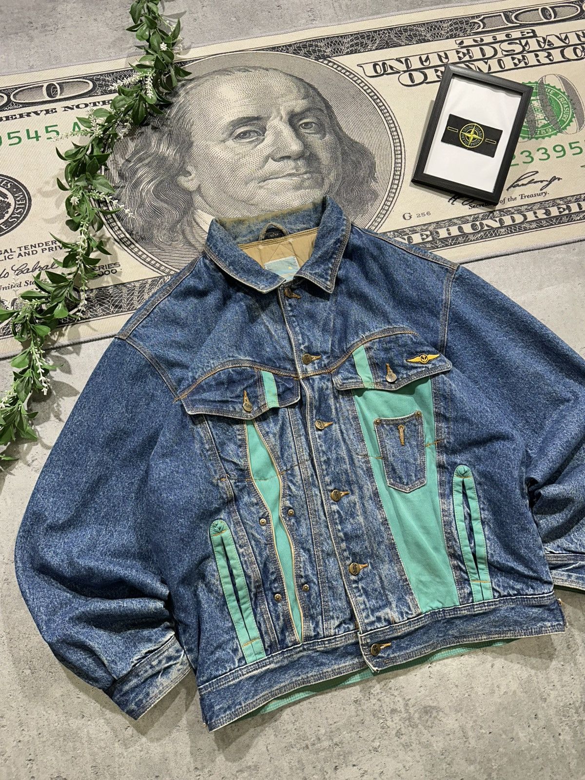 Japanese Brand Vintage Japan Style Warm Denim Bomber Jacket Size US L / EU 52-54 / 3 - 4 Thumbnail