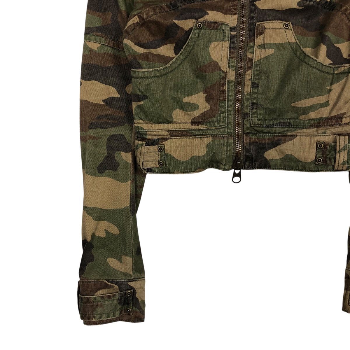 Japanese Brand 📌Vintage Cropped Biker Jacket Fakedelic Camouflage Military Size US M / EU 48-50 / 2 - 5 Thumbnail
