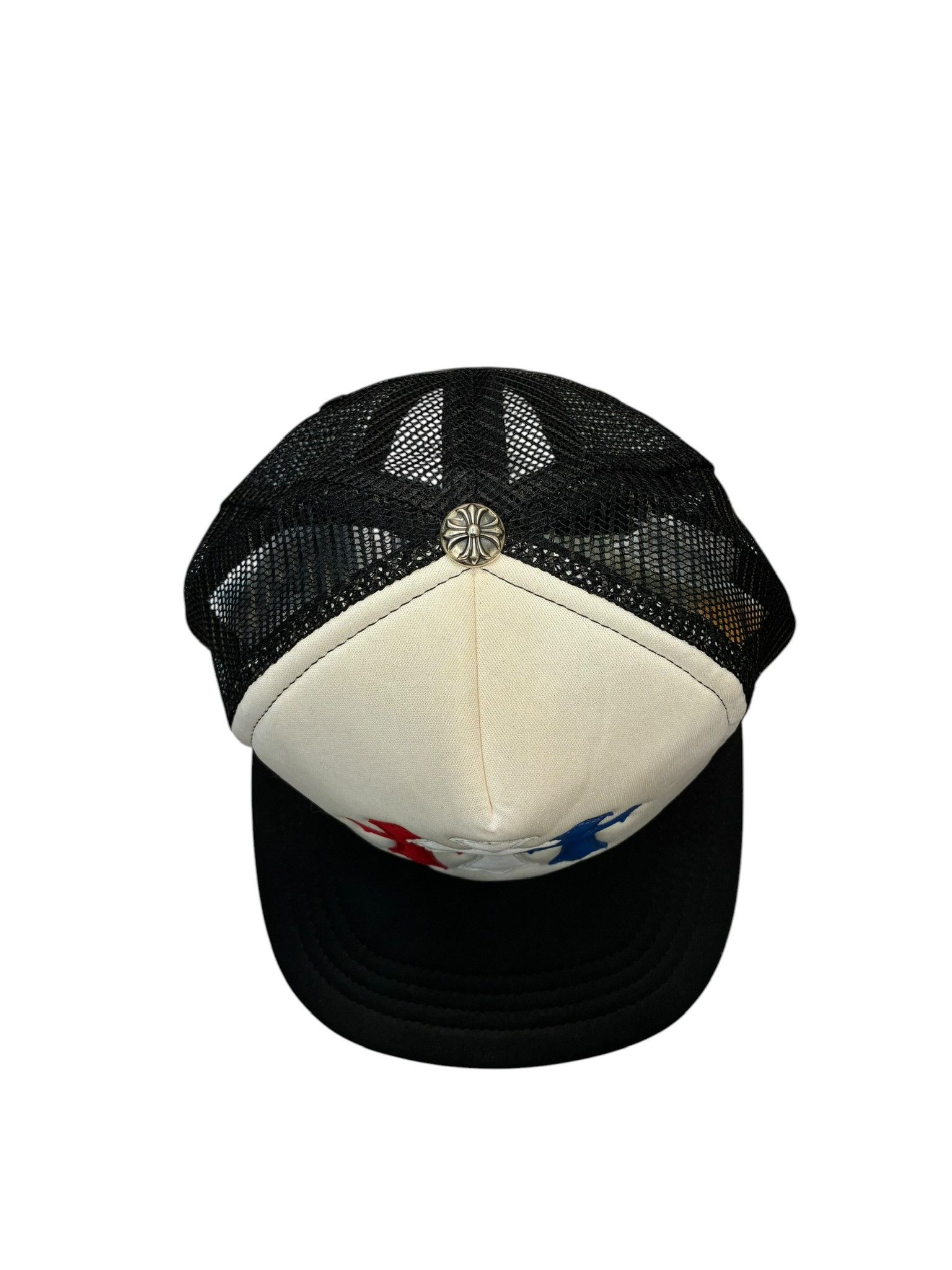 Chrome Hearts Chrome Hearts Triple Cross Trucker Hat Red White Blue Size ONE SIZE - 2 Thumbnail