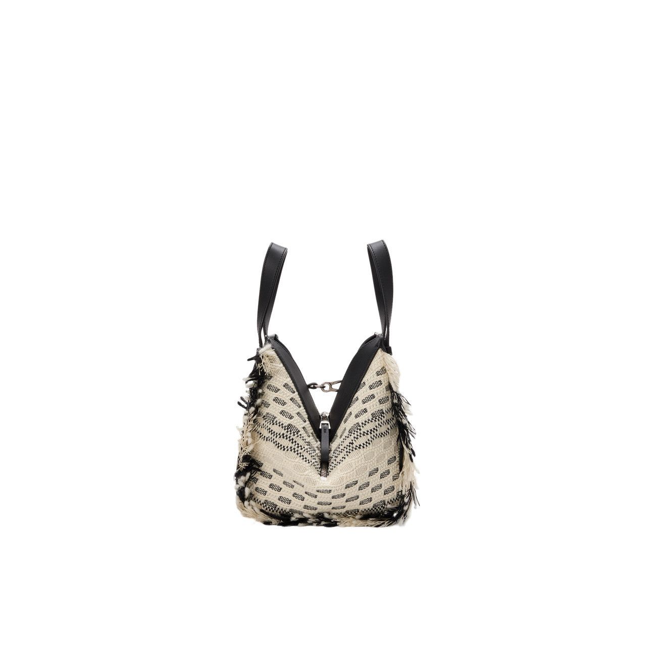 Loewe LOEWE Hammock Compact $4350 Black/White Woven Top Handle Bag Size ONE SIZE - 3 Thumbnail