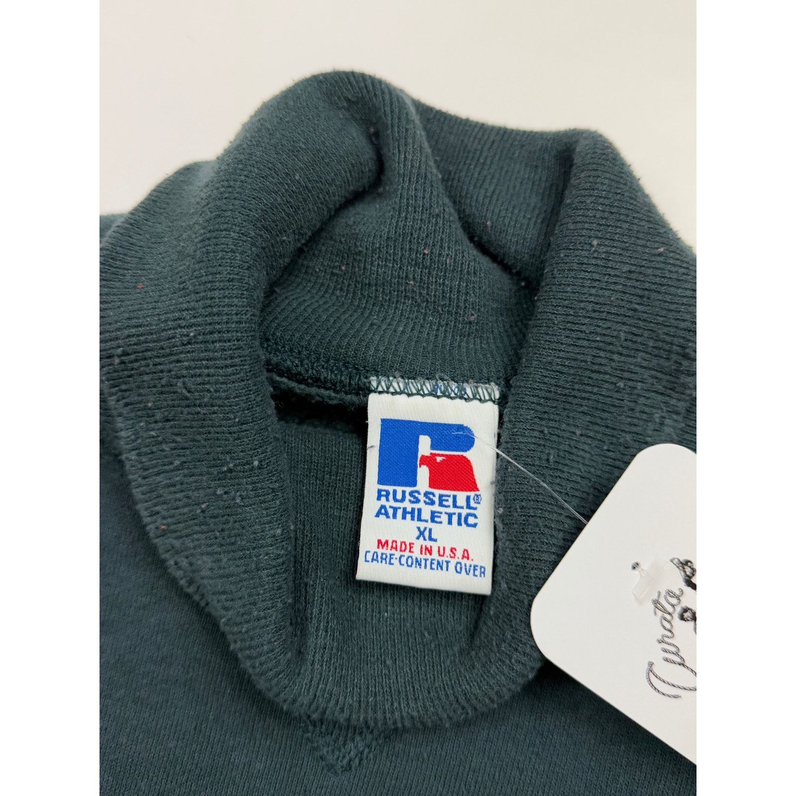 Vintage Vintage 90s Russell Athletic Boxy Turtleneck XL Blue Green Size US XL / EU 56 / 4 - 3 Thumbnail