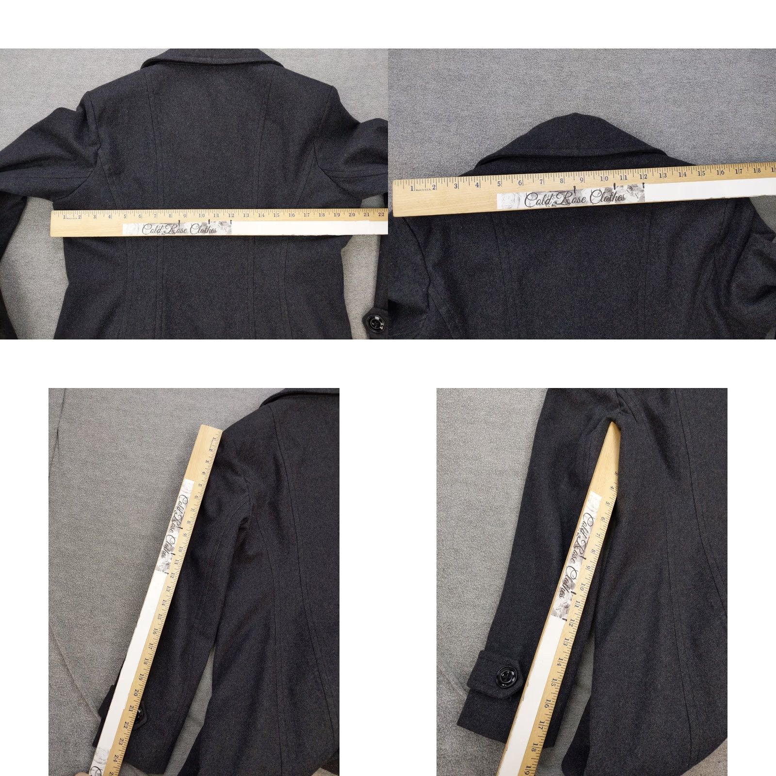 Anne Klein Anne Klein Coat Womens Medium Wool Blend Peacoat Button Front Winter Warm Melton Size M / US 6-8 / IT 42-44 - 8 Thumbnail