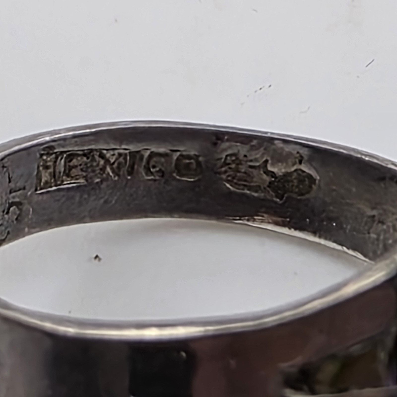 Other STERLING SILVER Ring ABALONE BYPASS 8 SIGNED APS MEXICAN Size ONE SIZE - 11 Thumbnail