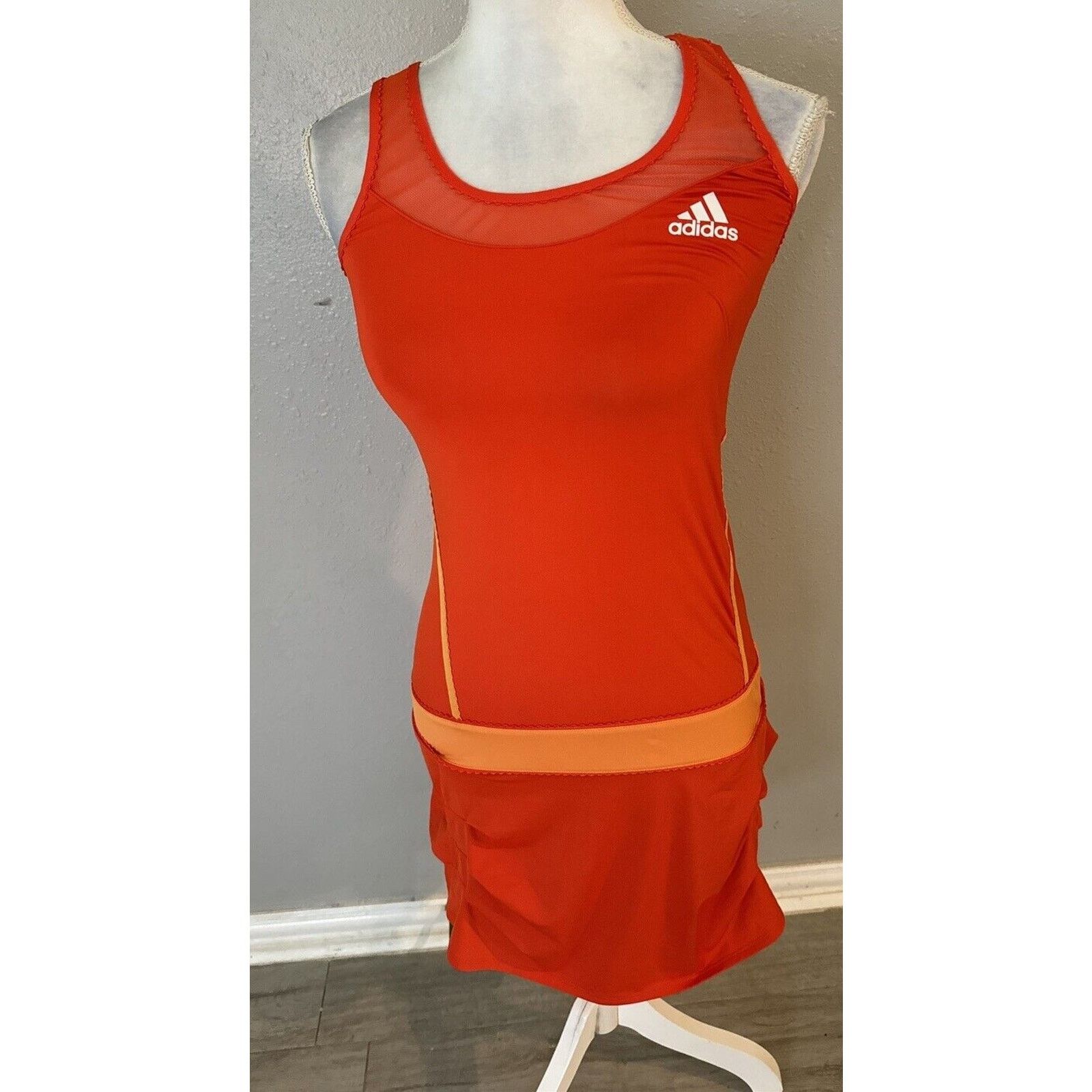Adidas Adidas Orange Adilibria Ana Ivanovic Tennis Dress Small Size S / US 4 / IT 40 - 4 Thumbnail