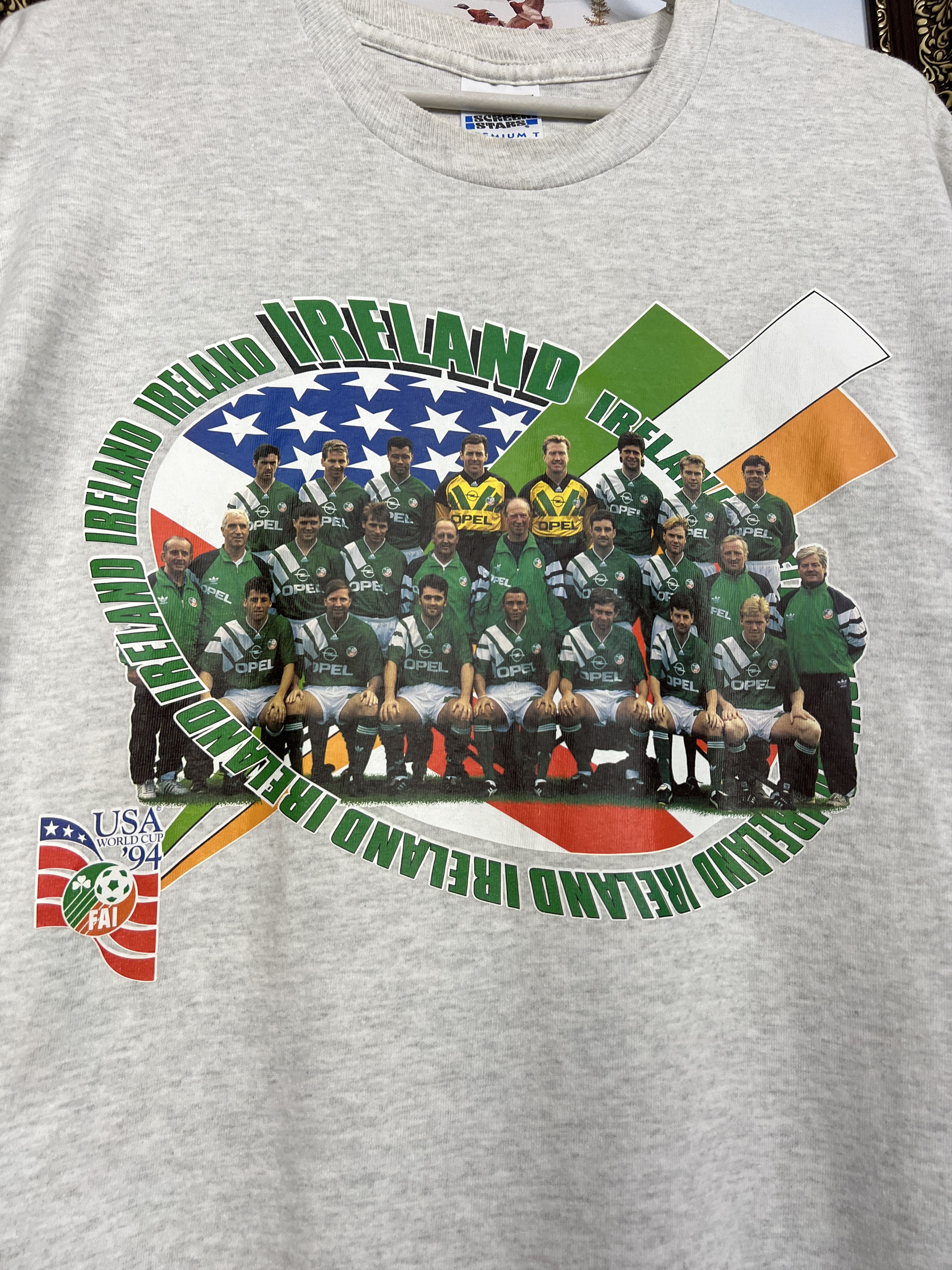 Vintage Ireland World Cup Football Shirt Soccer Jersey Mens Trikot Size US L / EU 52-54 / 3 - 3 Thumbnail