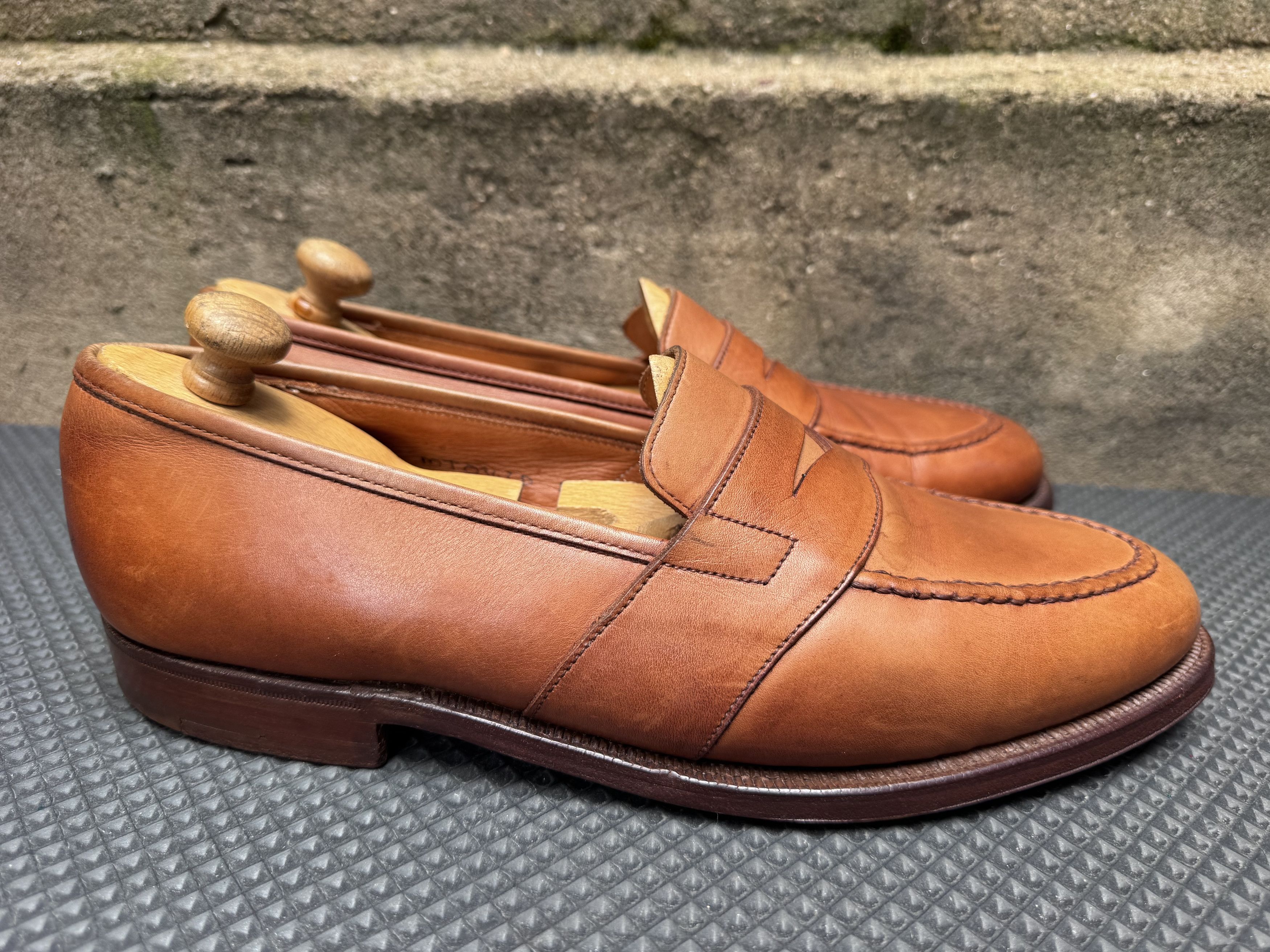 Polo Ralph Lauren Polo Ralph Lauren x Crockett & Jones Leather Penny Loafers Size US 8 / EU 41 - 5 Thumbnail
