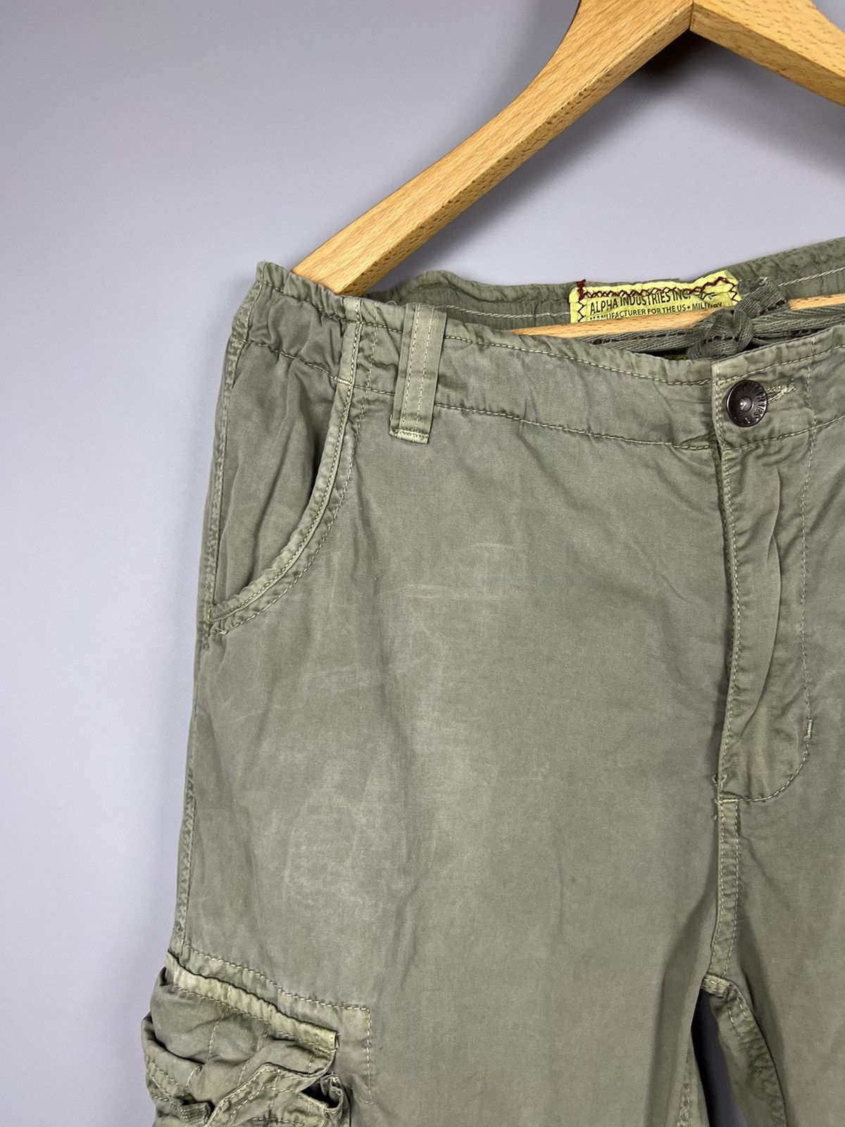 Alpha Industries W36 Alpha industries cargo pants with drawstrings vintage Size US 36 / EU 52 - 6 Thumbnail
