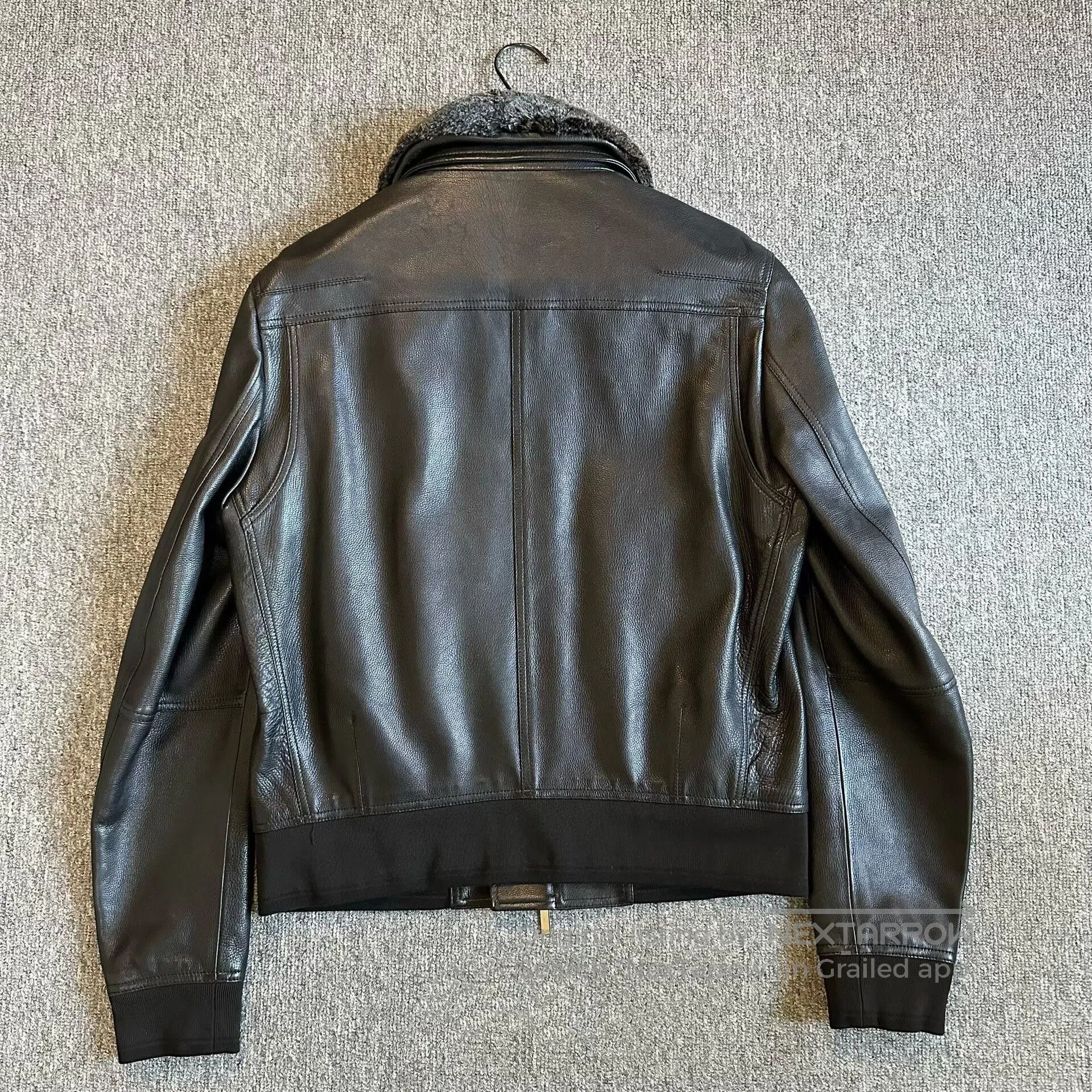 Dior dior black leather jacket with fur collar. Size US L / EU 52-54 / 3 - 4 Thumbnail