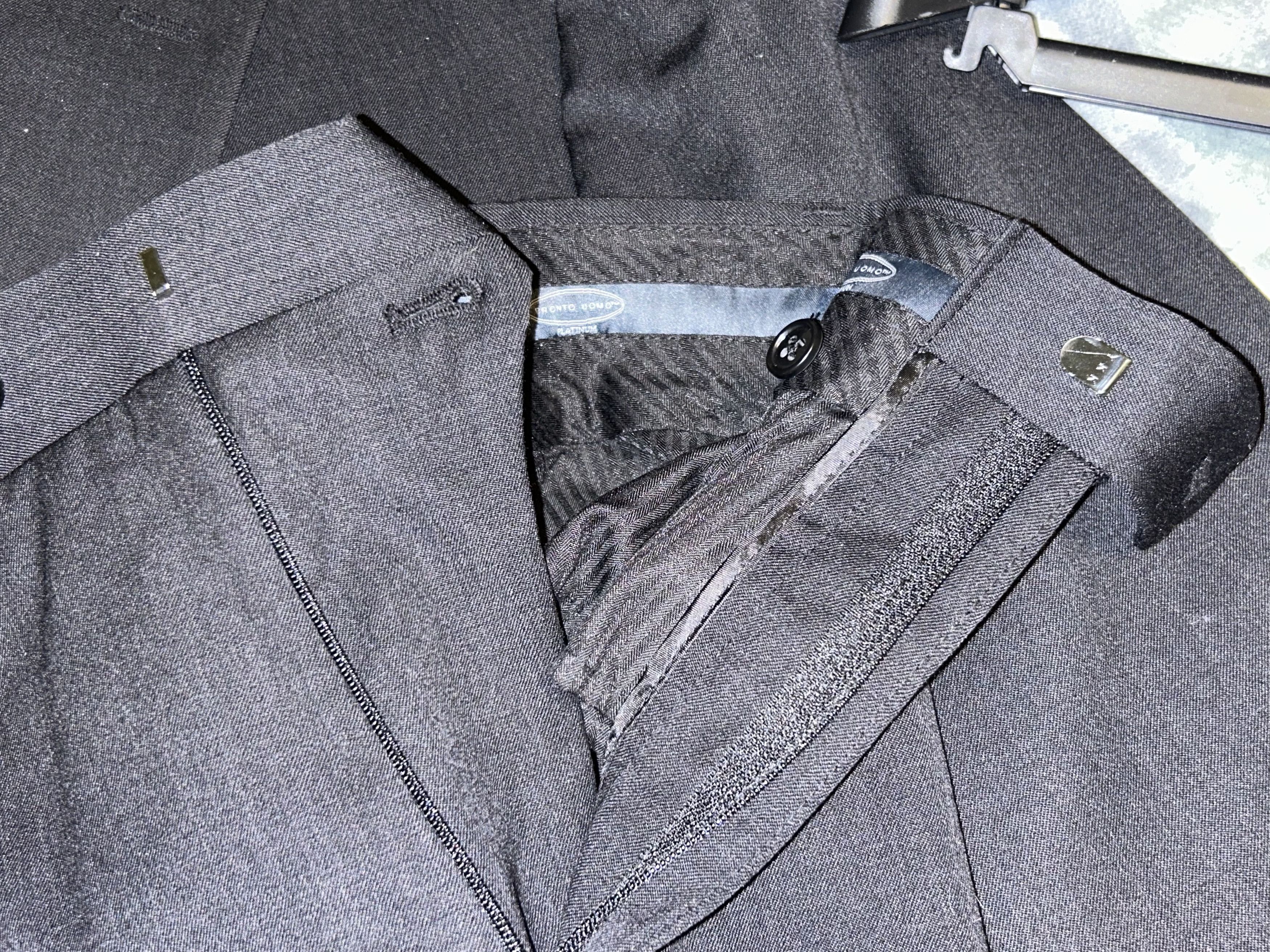 Pronto Uomo Pronto Uomo Platinum Men's Black Suit Size 46S - 10 Thumbnail