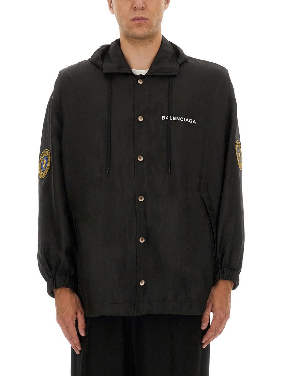 Balenciaga BALENCIAGA OVERSIZED WINDBREAKER - BLACK (NUMERIC 1) Size US S / EU 44-46 / 1 - 1 Thumbnail