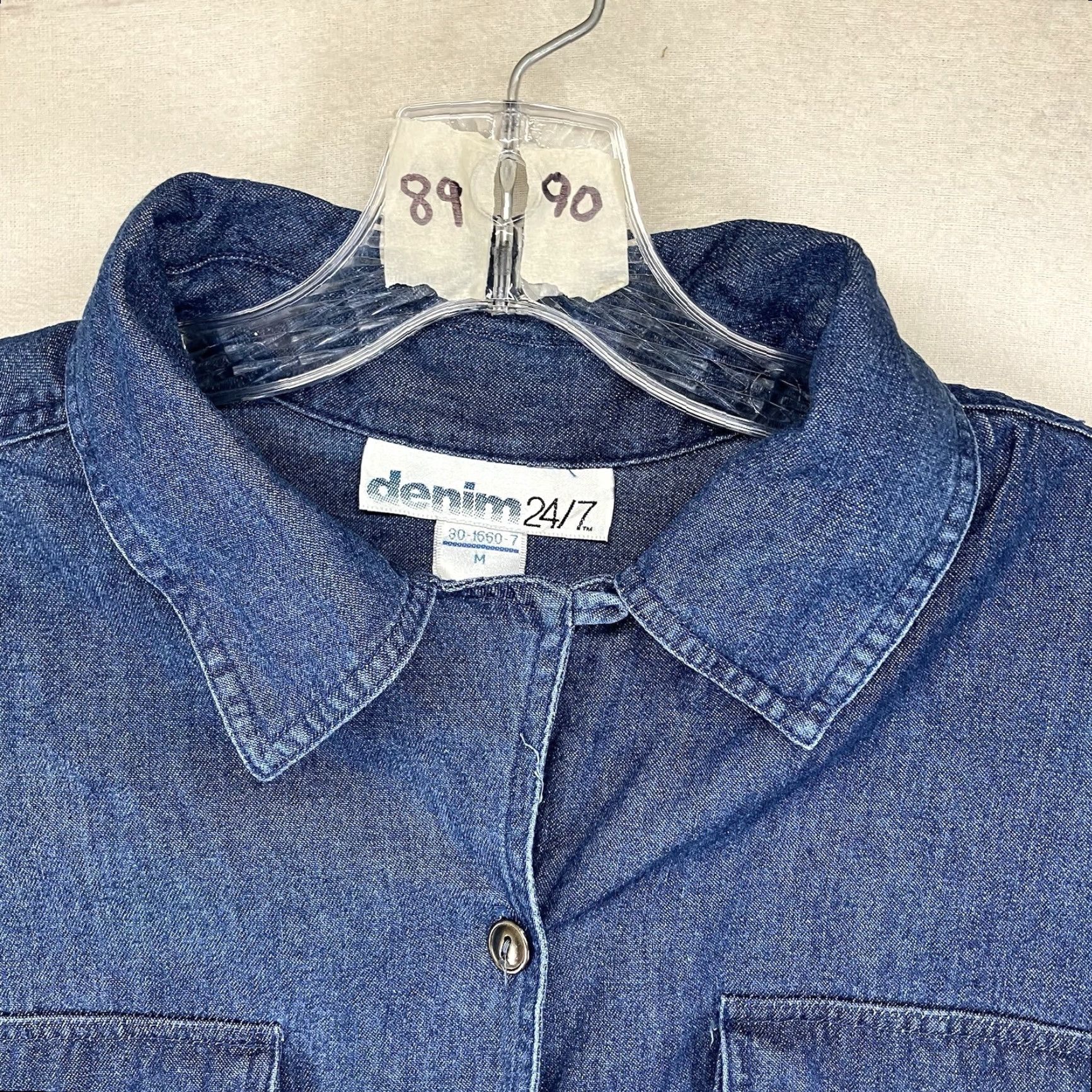Vintage VINTAGE Denim 24/7 Button-Up Top Women's M Blue Cowboy Western 90s Retro Classic Size M / US 6-8 / IT 42-44 - 4 Thumbnail