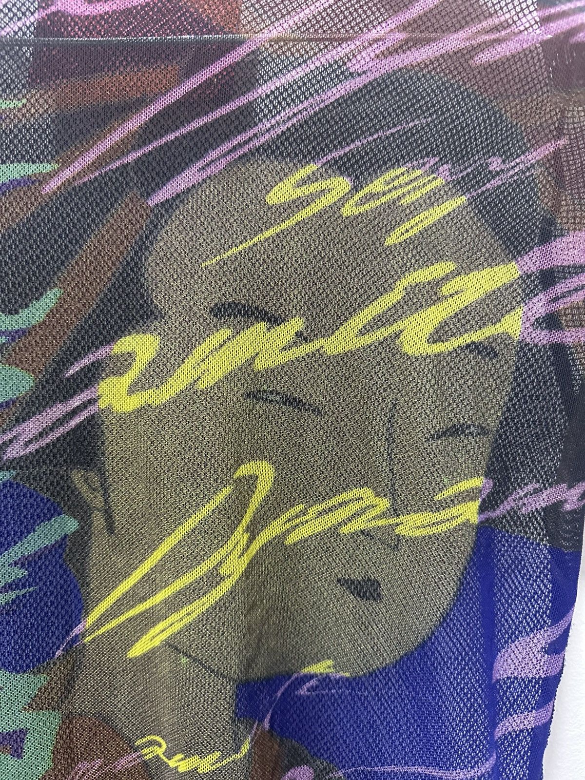 Japanese Brand × Seditionaries Rare Sexy Dynamite Mesh Shirt Punk Script Geisha Full Print Size S / US 4 / IT 40 - 6 Thumbnail
