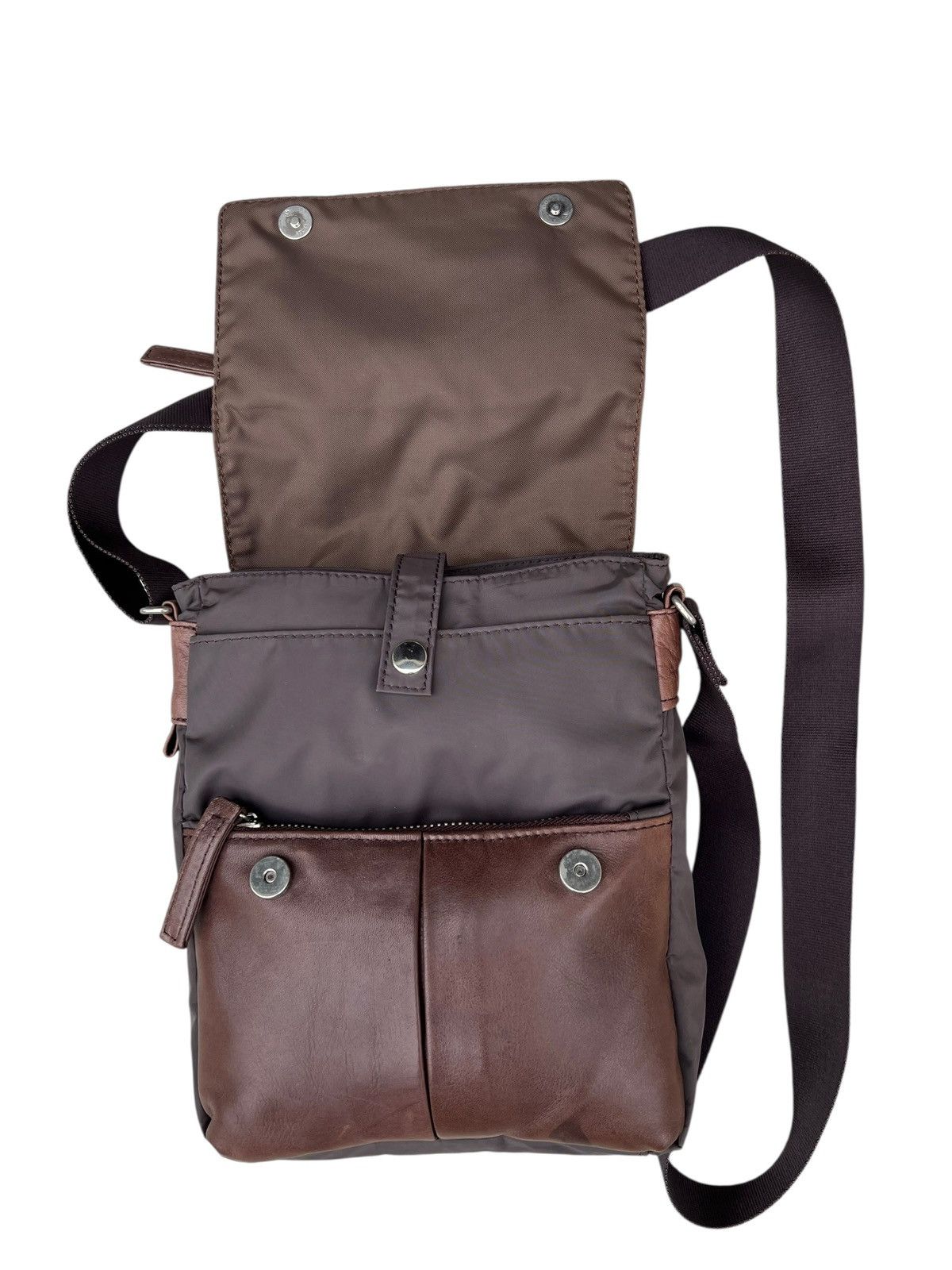 Yohji Yamamoto Vintage 2000 Yohji Yamamoto Y’saccs Hybrid Leather Sling Bag Size ONE SIZE - 8 Thumbnail