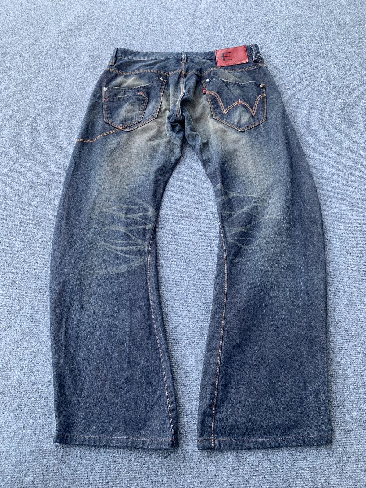 Edwin Edwin E-Function 3D Curved Leg Denim Jeans Archival Y2K Size US 33 - 4 Thumbnail