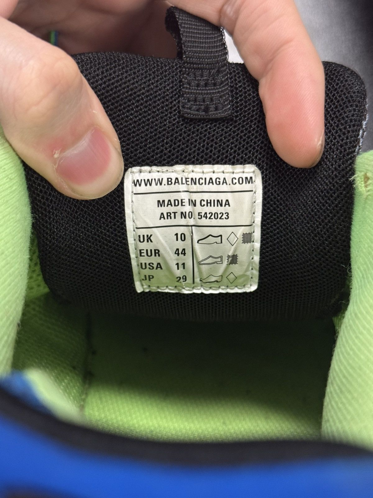 Balenciaga Balenciaga Track Green Blue Size 11US/44EU/10UK Size US 11 / EU 44 - 11 Thumbnail