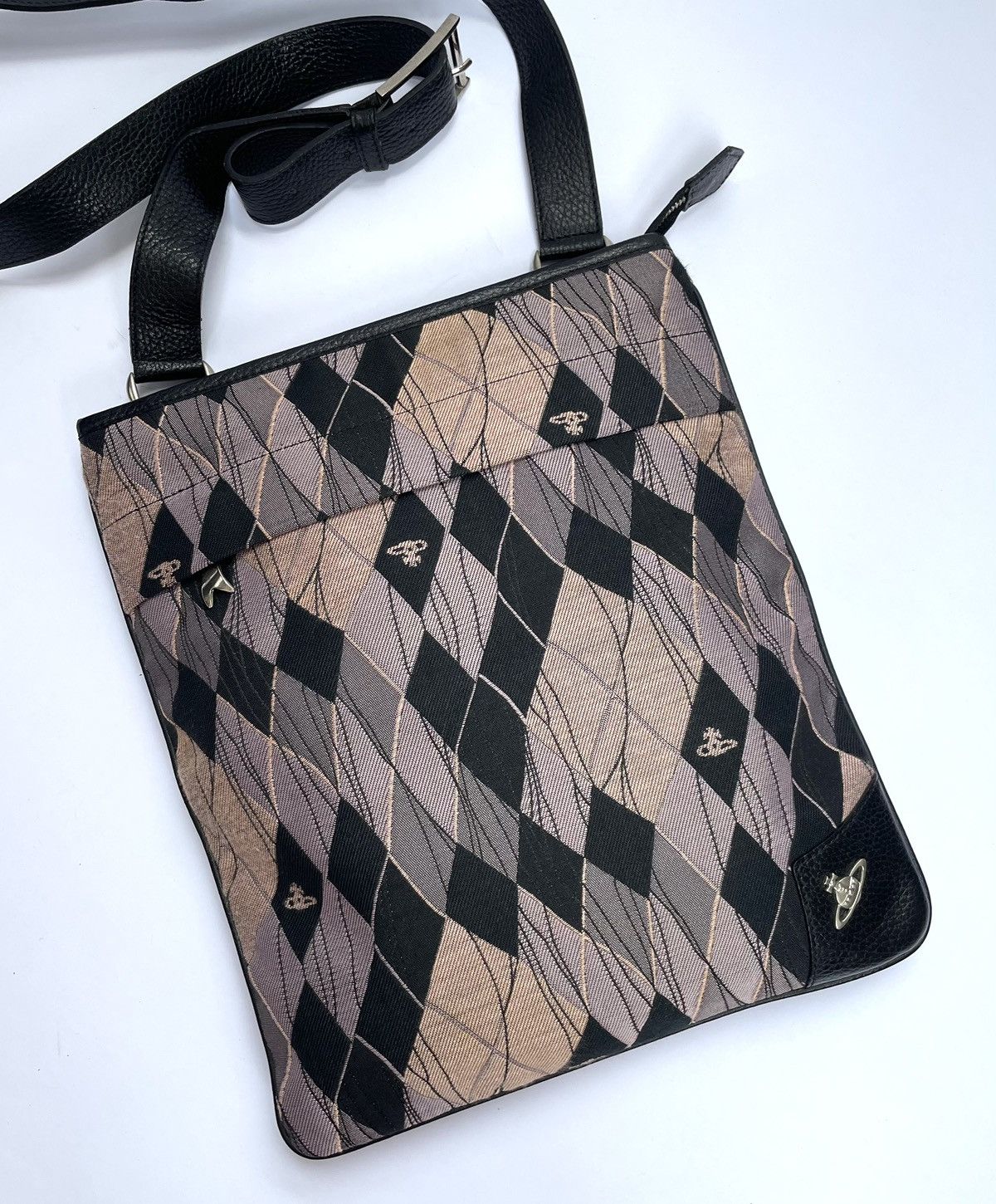 Vivienne Westwood Tartan Argyle Crossbody Orb Bag in Purple, Women's