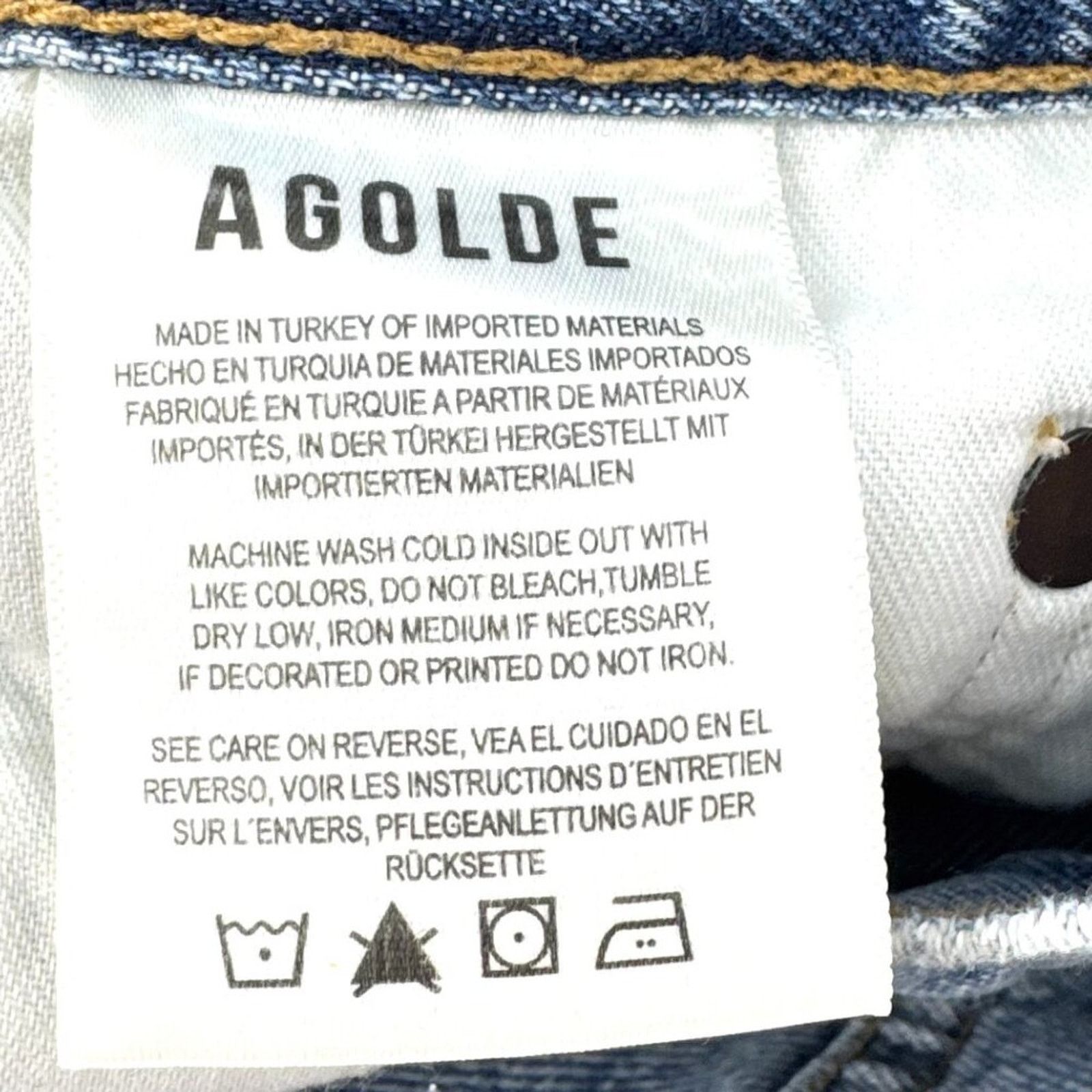 Agolde Agolde Lana Relaxed Straight Denim Jeans Raw Hem Size 28 Size 28" / US 6 / IT 42 - 9 Thumbnail