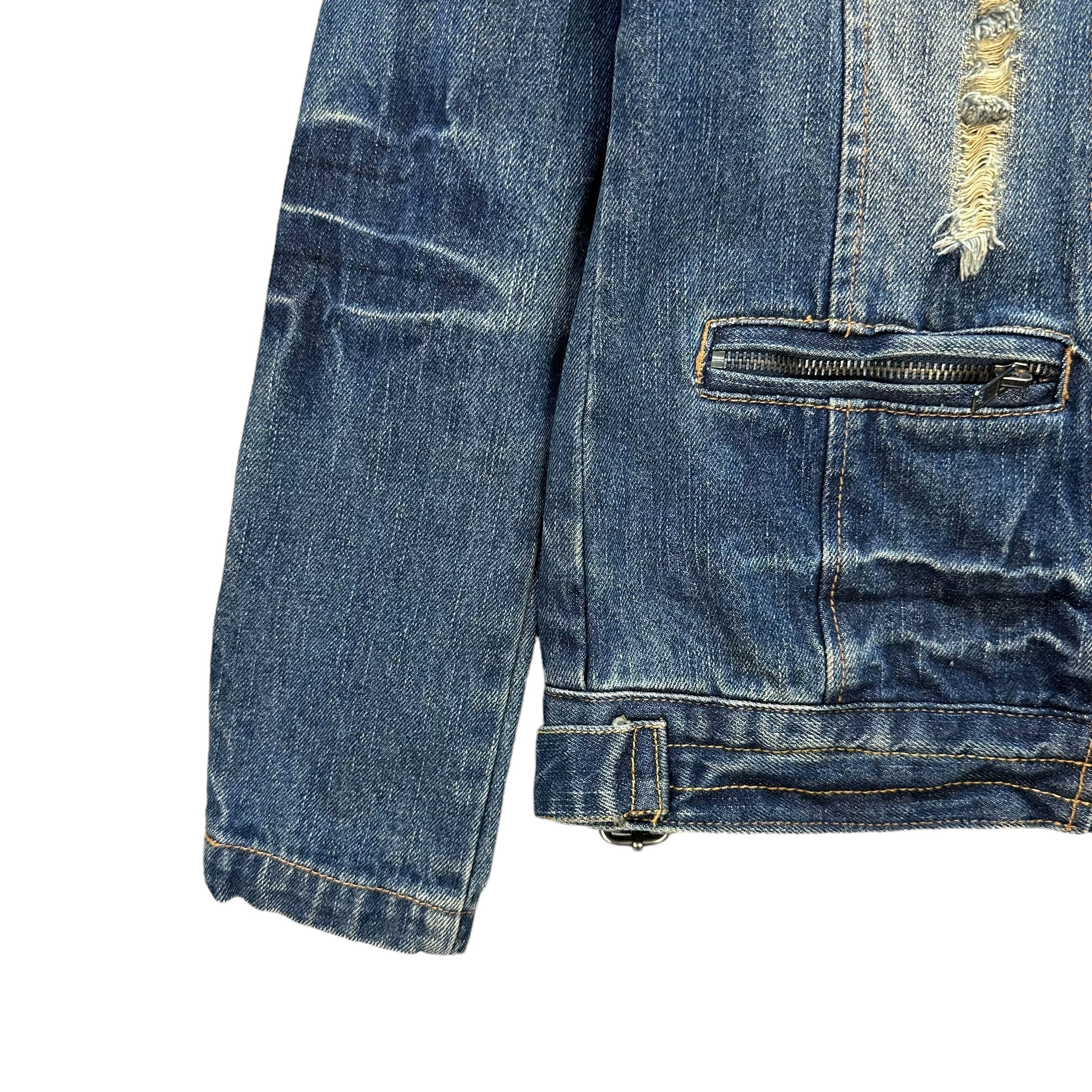 Japanese Brand Berning Sho Black Label Double Collar Denim Jacket #A27-0620 Size US M / EU 48-50 / 2 - 5 Thumbnail