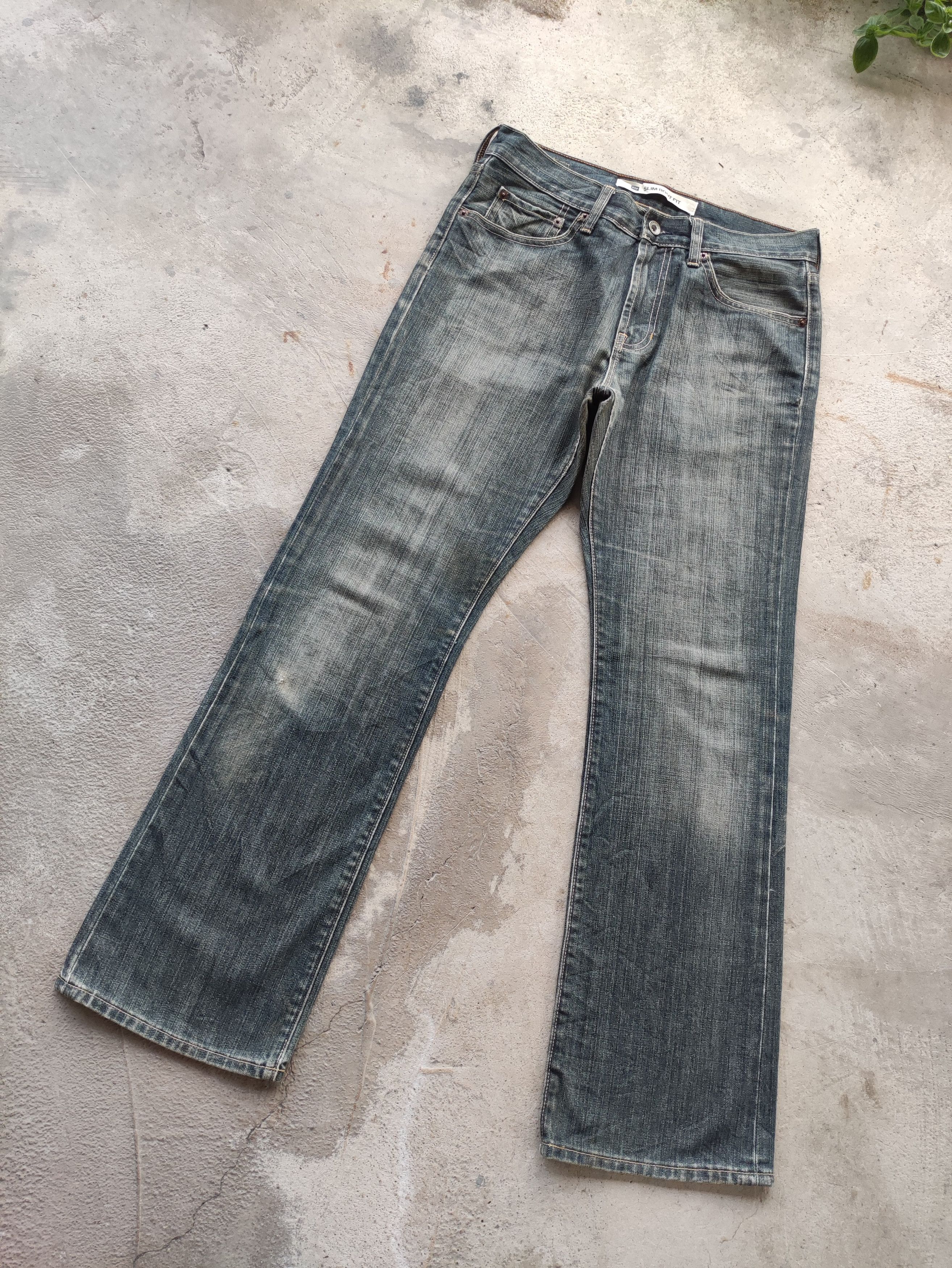 Gap Vintage Gap Micro Flare Jean Distressed Faded Denim Size US 32 / EU 48 - 2 Thumbnail