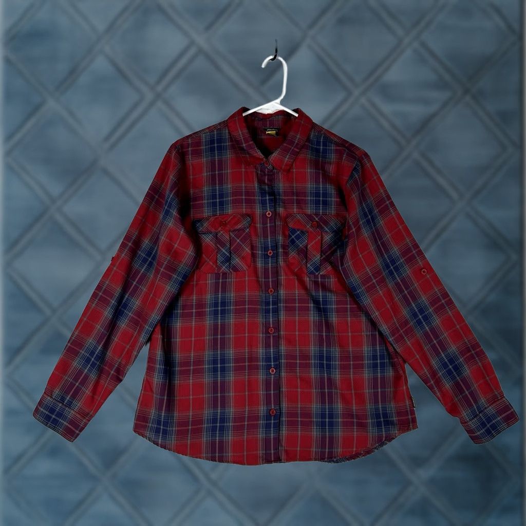 Eddie Bauer Eddie Bauer First Ascent Button Up Shirt Women's XL Plaid Long Sleeve Hiking Top Size XL / US 12-14 / IT 48-50 - 1 Thumbnail