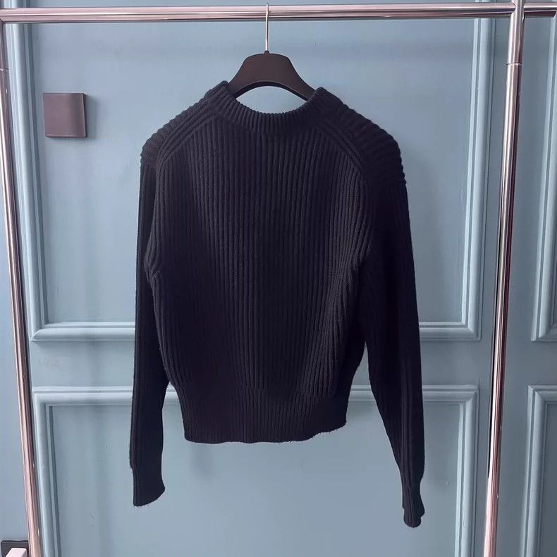 Louis Vuitton louis vuitton Black sweater with logo at hem sweater 2501- Size US M / EU 48-50 / 2 - 2 Thumbnail