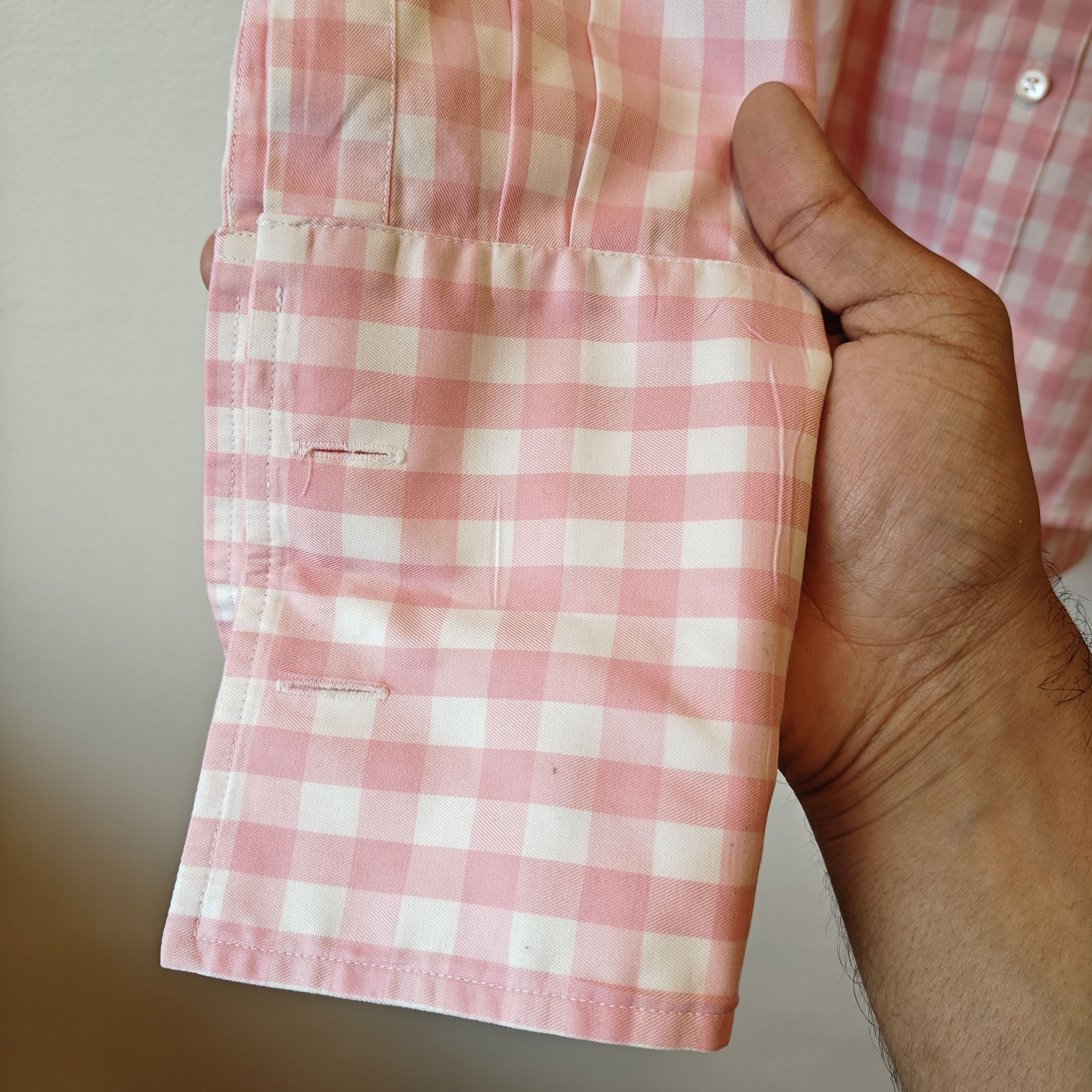 Drake's pink checkered dress shirt 16/41" drakes Size US M / EU 48-50 / 2 - 16 Thumbnail