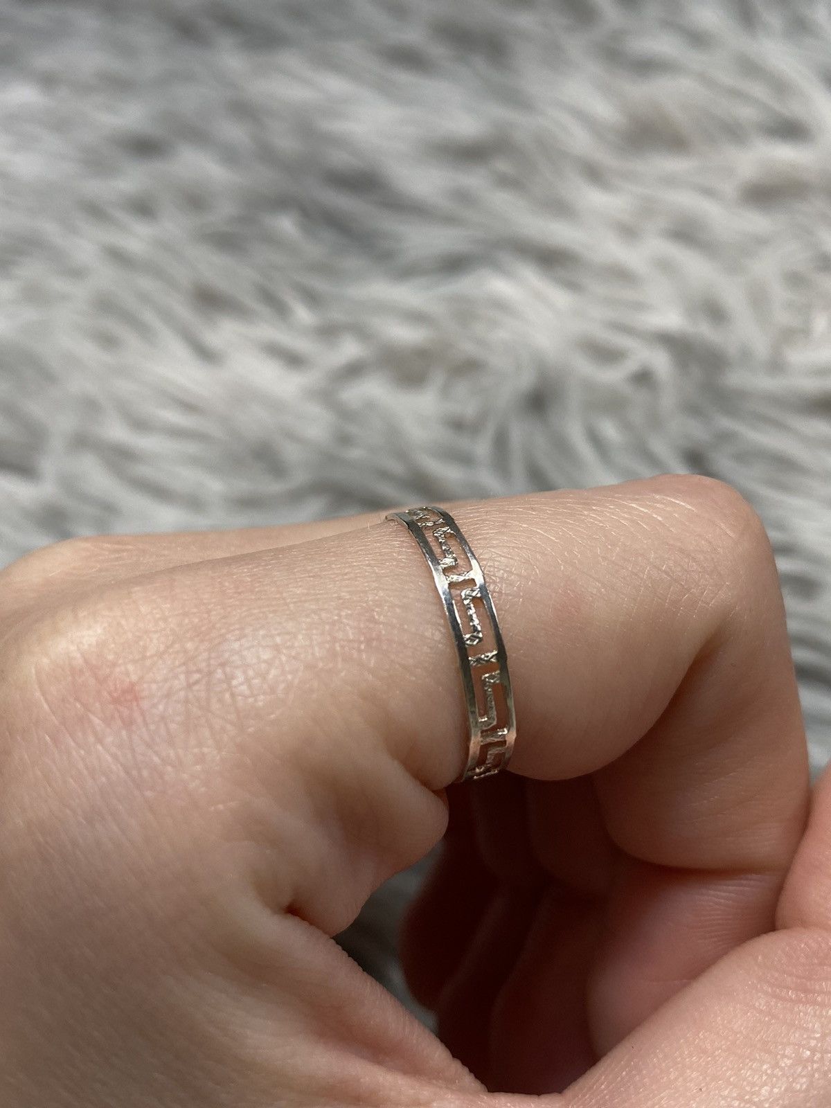 Japanese Brand × Jewelry × Vintage Vintage Greek Key Sterling Silver Ring Japanese Brand Size ONE SIZE - 4 Thumbnail