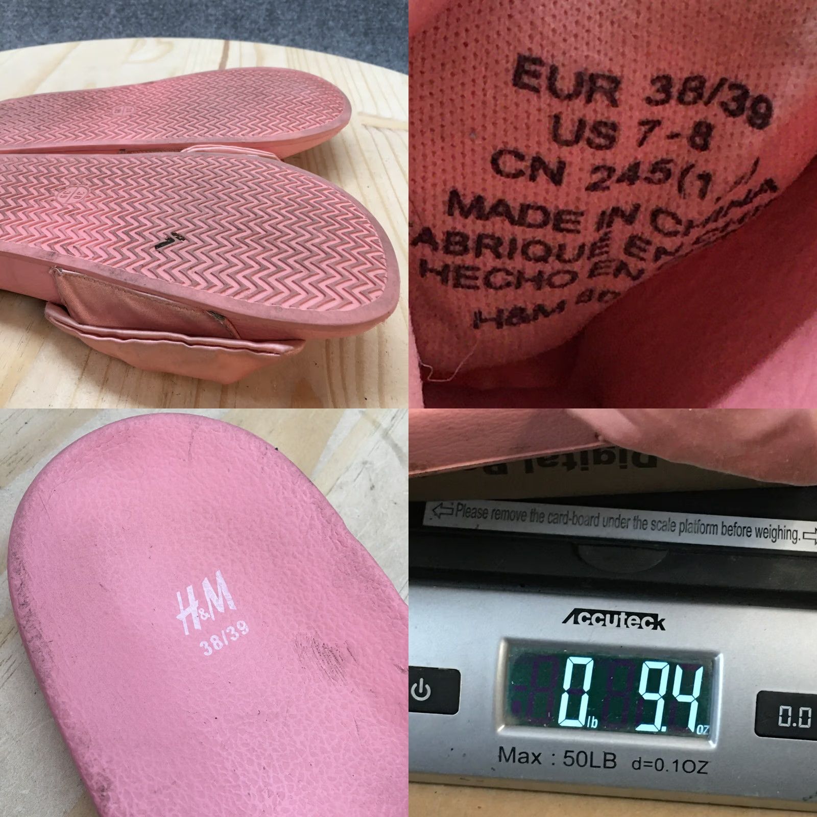 H&M H&M Sandals Women 7-8 Slip On Pink Open Toe Casual Comfort Flats Shoes Slides Size US 7 / IT 37 - 9 Thumbnail