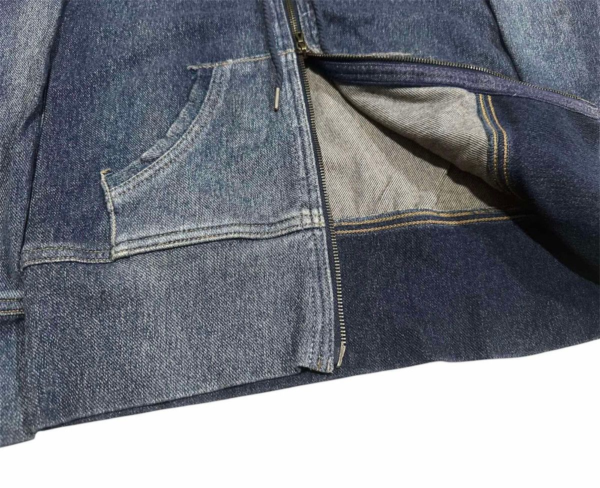 If Six Was Nine × Japanese Brand × Le Grande Bleu (L.G.B.) 🔥Y2K Vintage G.O.A Indigo Denim Hoodie Zip Jacket Distressed Size US S / EU 44-46 / 1 - 3 Thumbnail