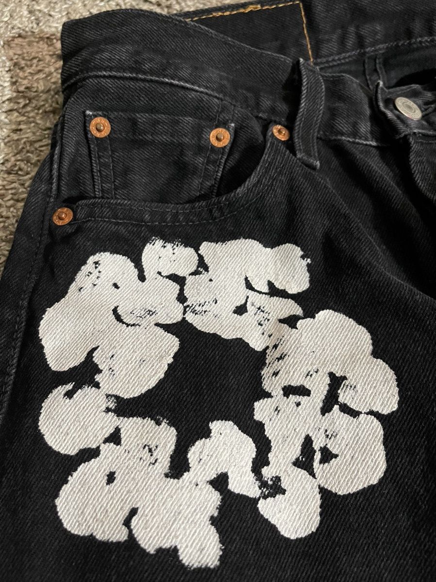 DENIM TEARS × Levi's Denim tears Black / white cotton Denim jeans Size US 26 / EU 42 - 6 Thumbnail